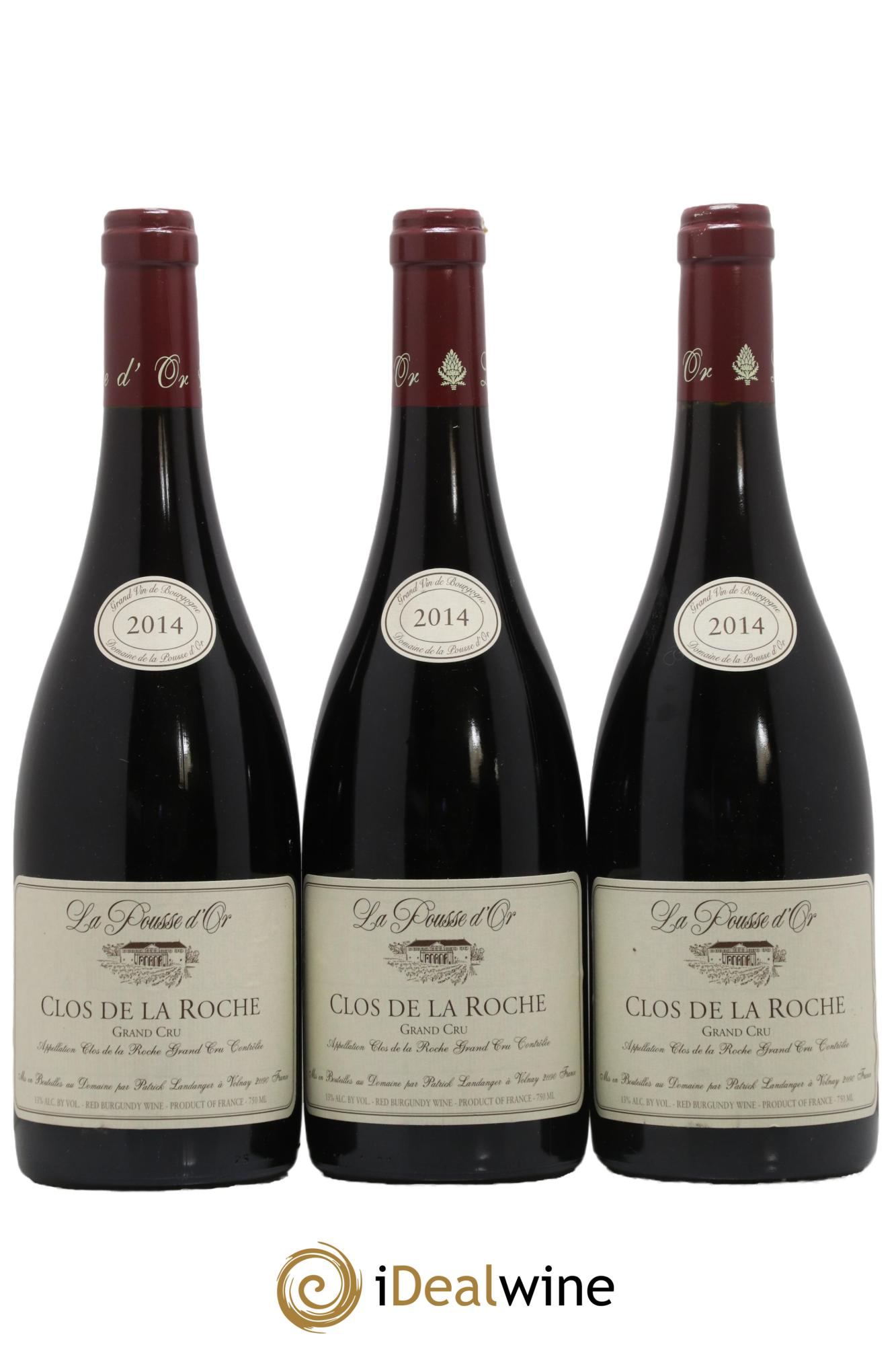 Clos de la Roche Grand Cru La Pousse d'Or (Domaine de) 2014 - Lot of 3 bottles - 0