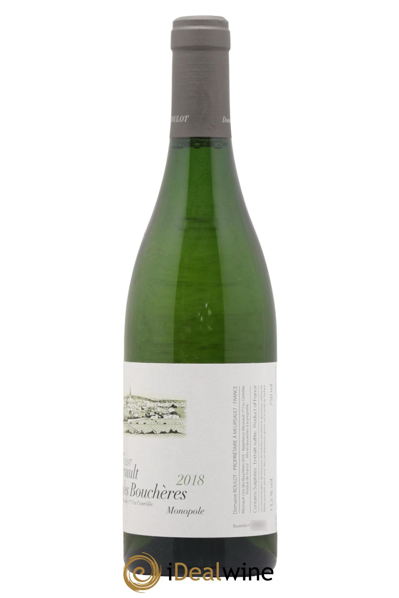 Meursault 1er Cru Clos des Bouchères  Roulot (Domaine) 2018 - Lot de 1 bouteille - 1