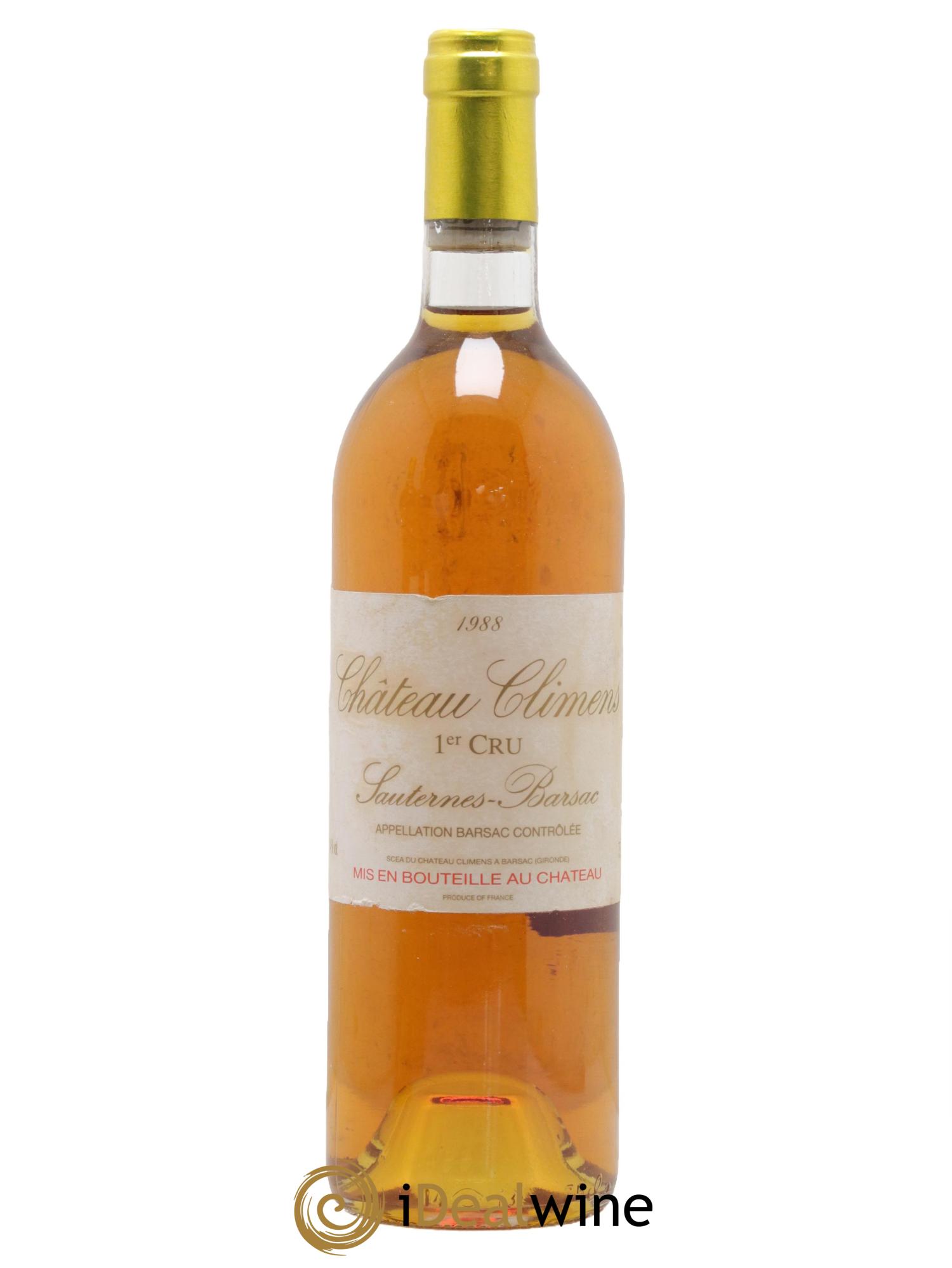 Château Climens 1er Grand Cru Classé 1988 - Lotto di 1 bottiglia - 0