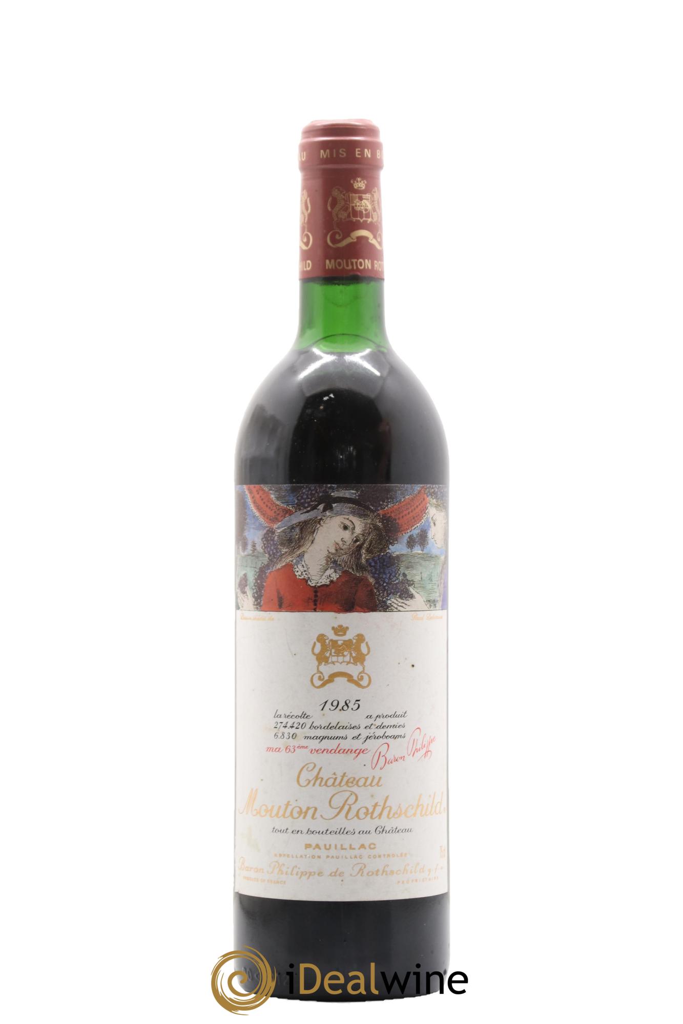 Château Mouton Rothschild 1er Grand Cru Classé  1985 - Lot de 1 bouteille - 0