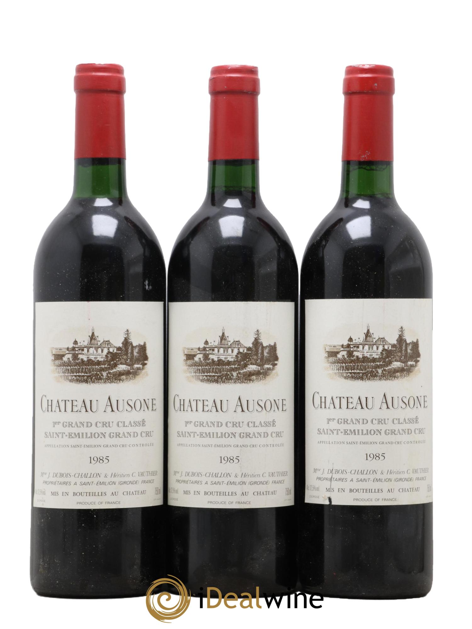 Château Ausone 1er Grand Cru Classé A 1985 - Lot de 3 bouteilles - 0