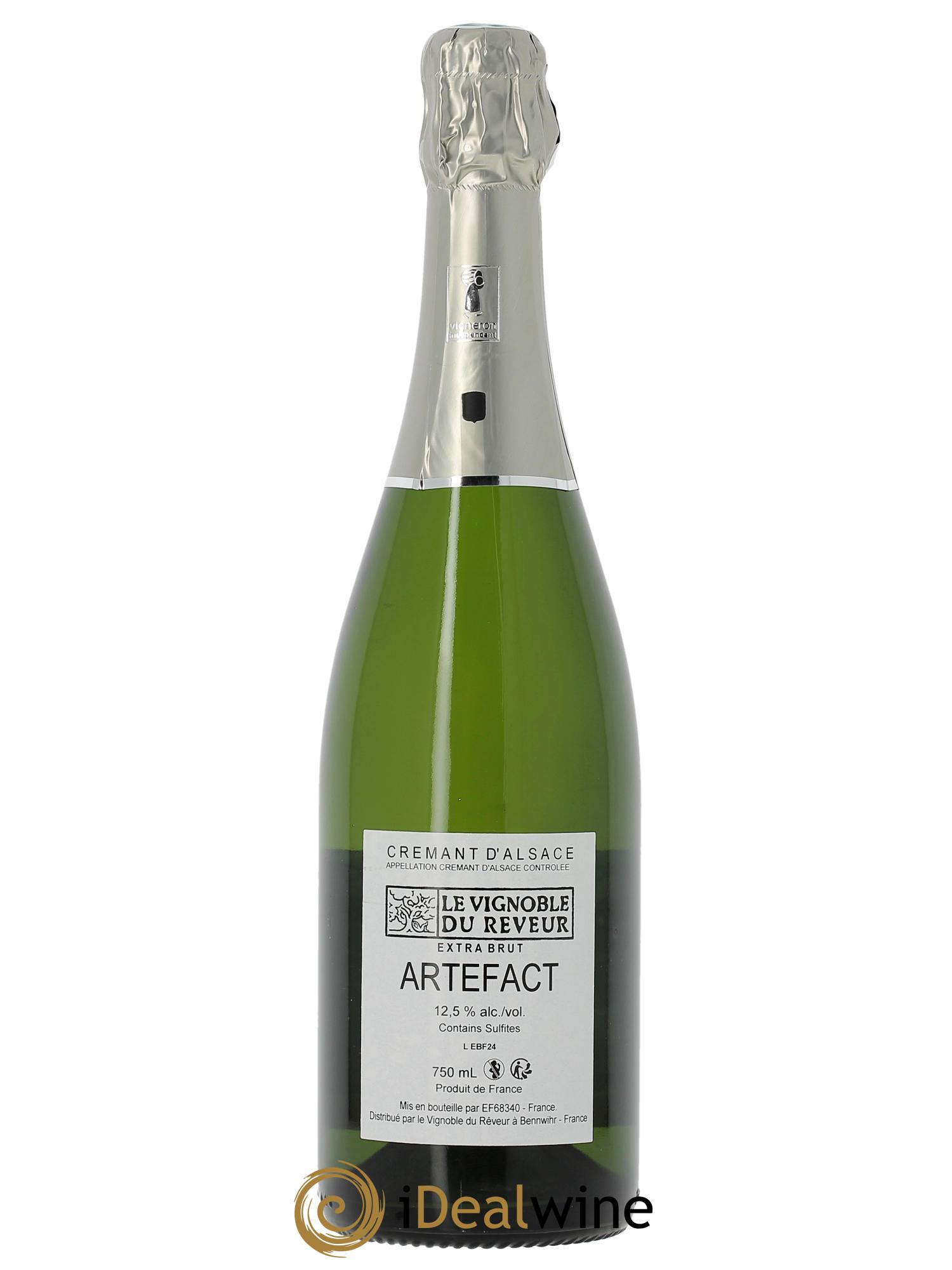 Crémant d'Alsace Artéfact Extra-brut Vignoble du Rêveur  - Lot de 1 bouteille - 1