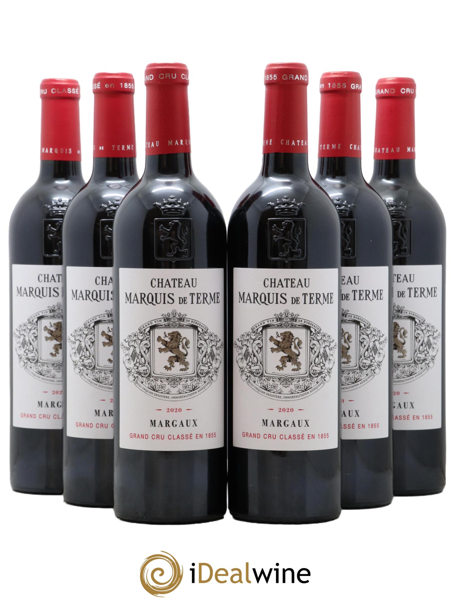 Château Marquis de Terme 4ème Grand Cru Classé 2020 - Lot de 6 bouteilles - 0