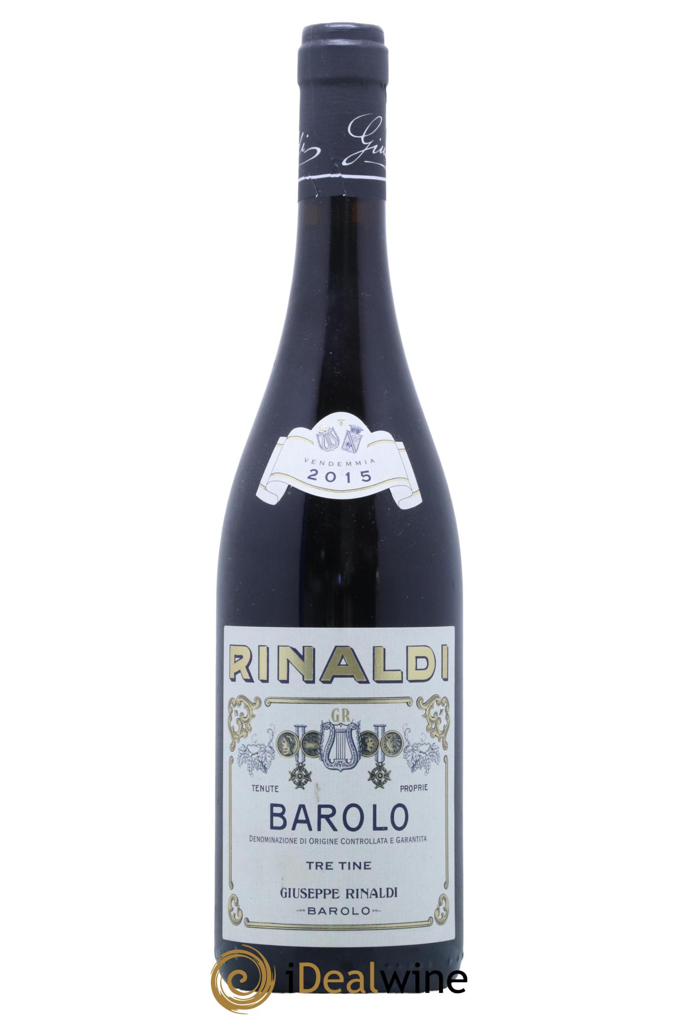 Barolo DOCG Tre Tine Giuseppe Rinaldi 2015 - Lot de 1 bouteille - 0