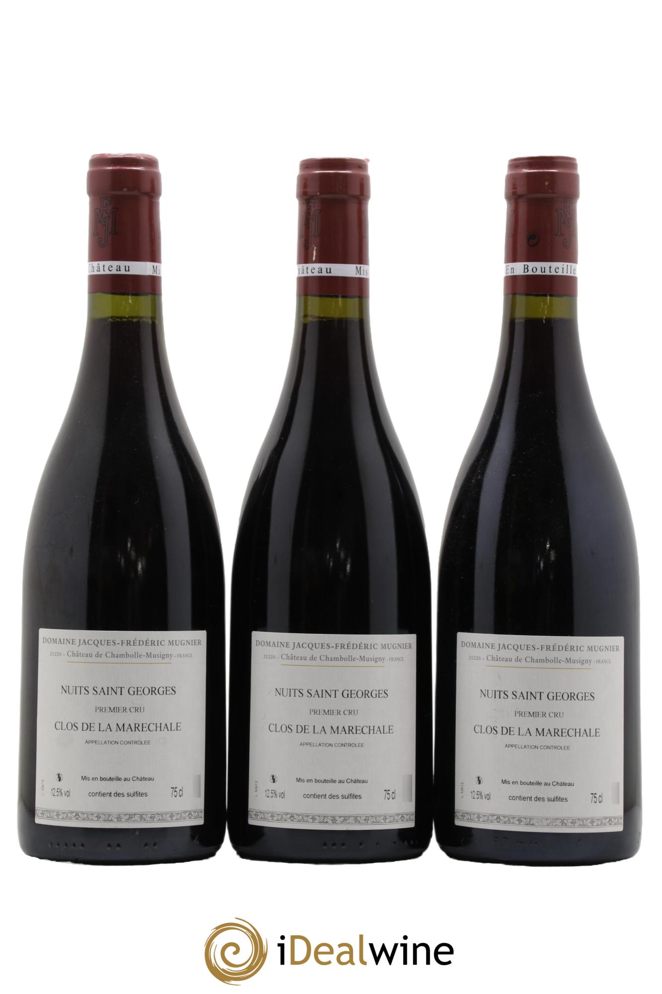 Nuits Saint-Georges 1er Cru Clos de La Maréchale Jacques-Frédéric Mugnier  2013 - Posten von 3 Flaschen - 1