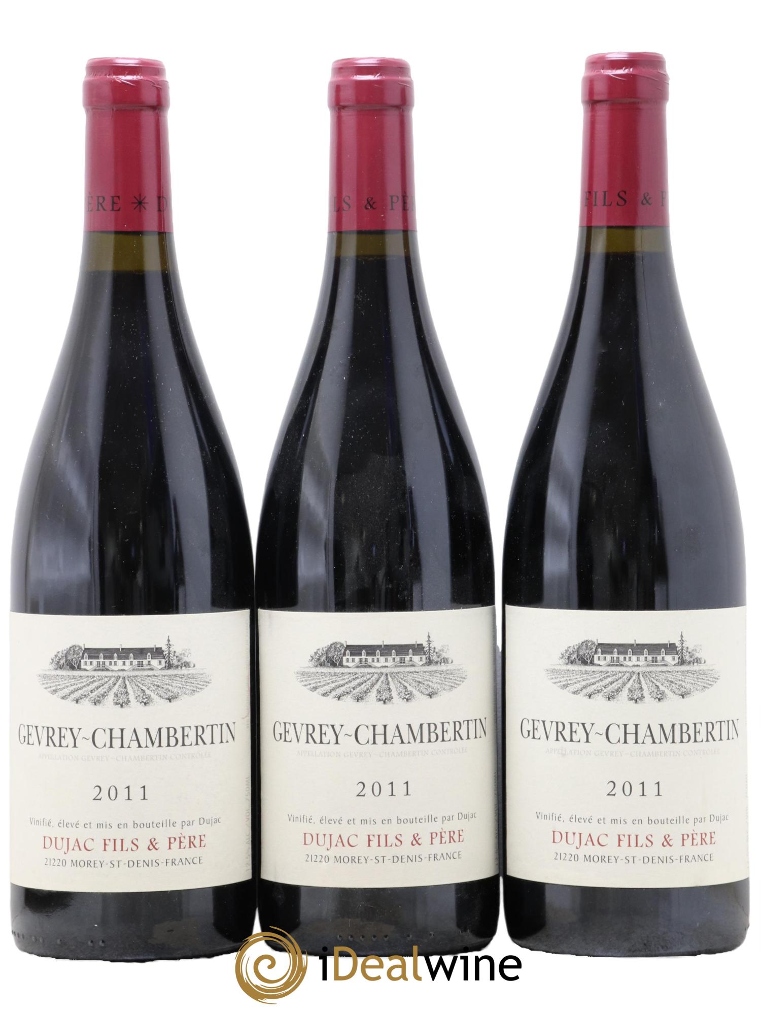 Gevrey-Chambertin Dujac Fils et Père 2011 - Lot of 3 bottles - 0