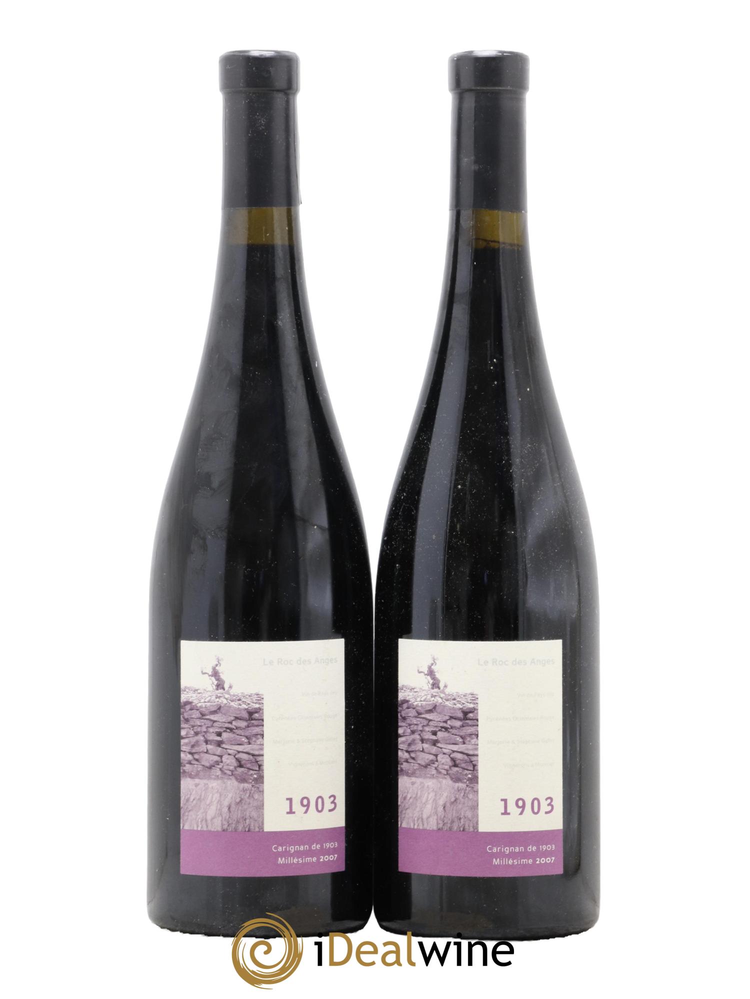 IGP Côtes Catalanes Roc des Anges Carignan 1903 Marjorie et Stéphane Gallet 2007 - Lot de 2 bouteilles - 0