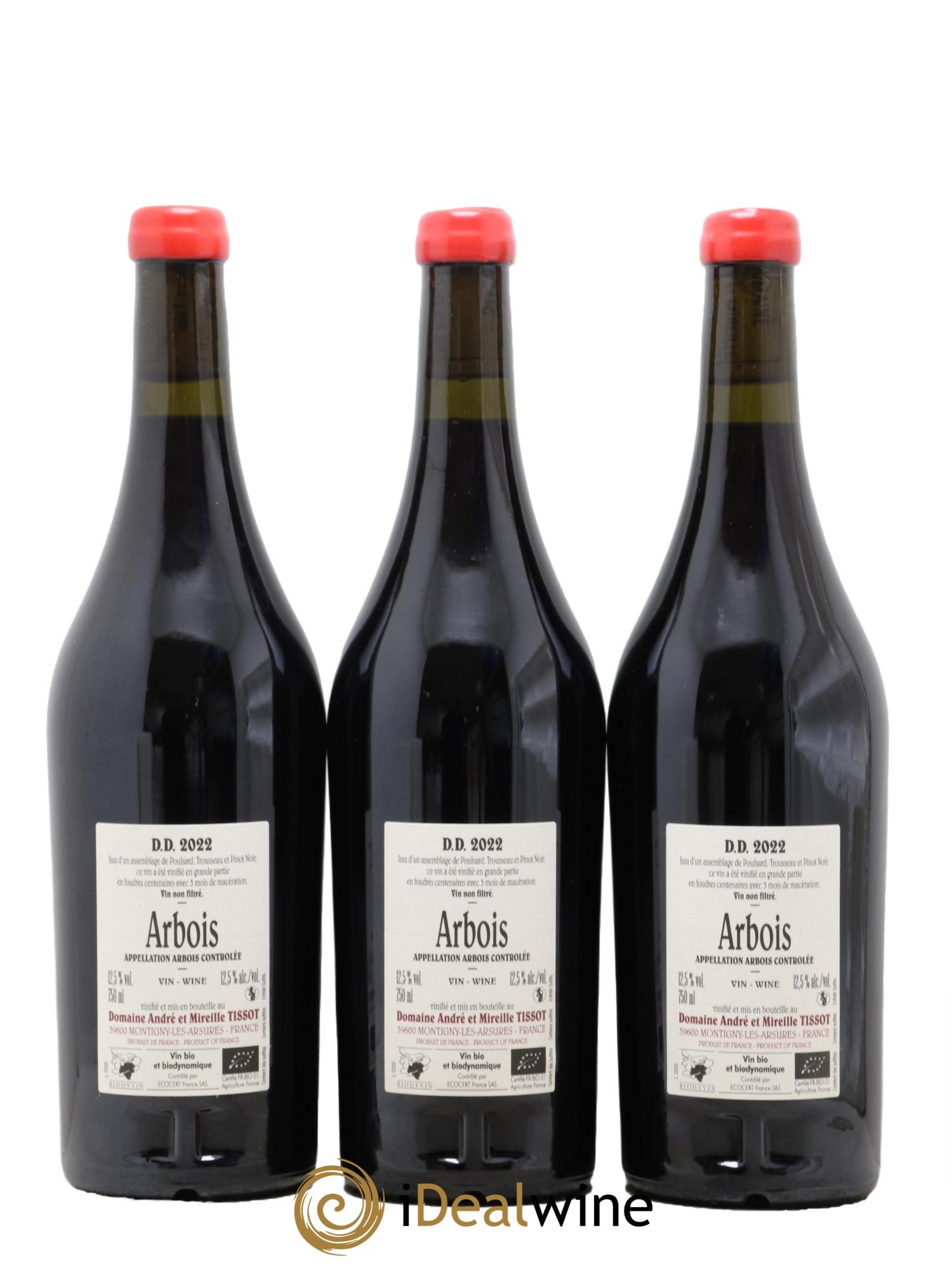 Arbois DD Bénédicte et Stéphane Tissot 2022 - Lot de 3 bouteilles - 1