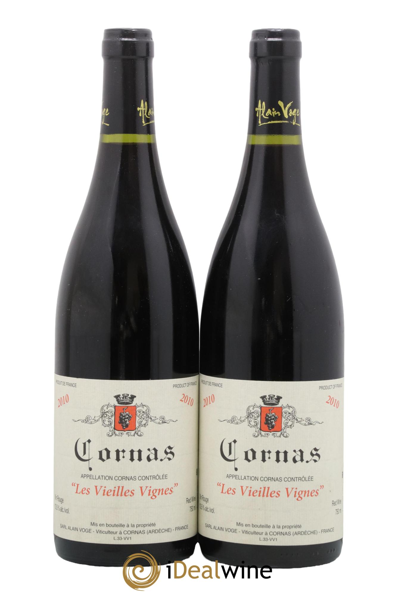 Cornas Les Vieilles Vignes Alain Voge (Domaine) 2010 - Lotto di 2 bottiglie - 0