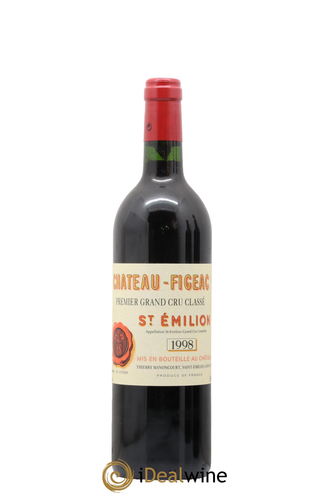 Château Figeac 1er Grand Cru Classé A 1998 - Lotto di 1 bottiglia - 0