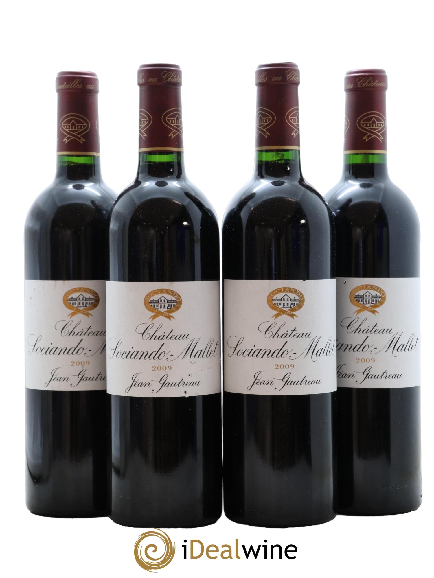 Château Sociando Mallet 2009 - Lot de 4 bouteilles - 0