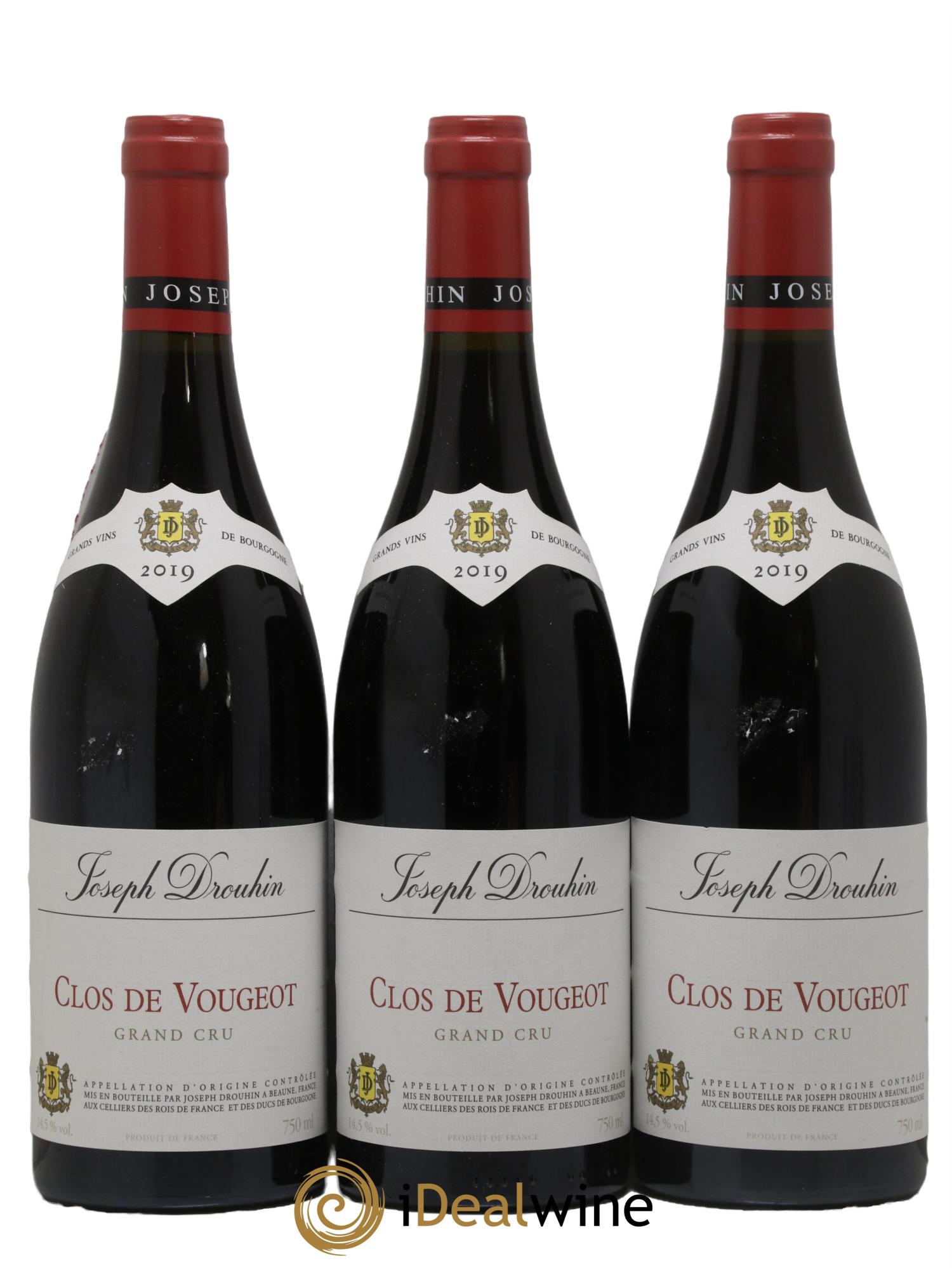 Clos de Vougeot Grand Cru Joseph Drouhin 2019 - Lot de 3 bouteilles - 0