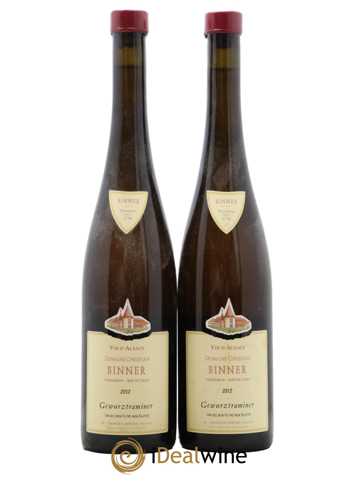 Alsace Gewurtztraminer Christian Binner 2012 - Posten von 2 Flaschen - 0