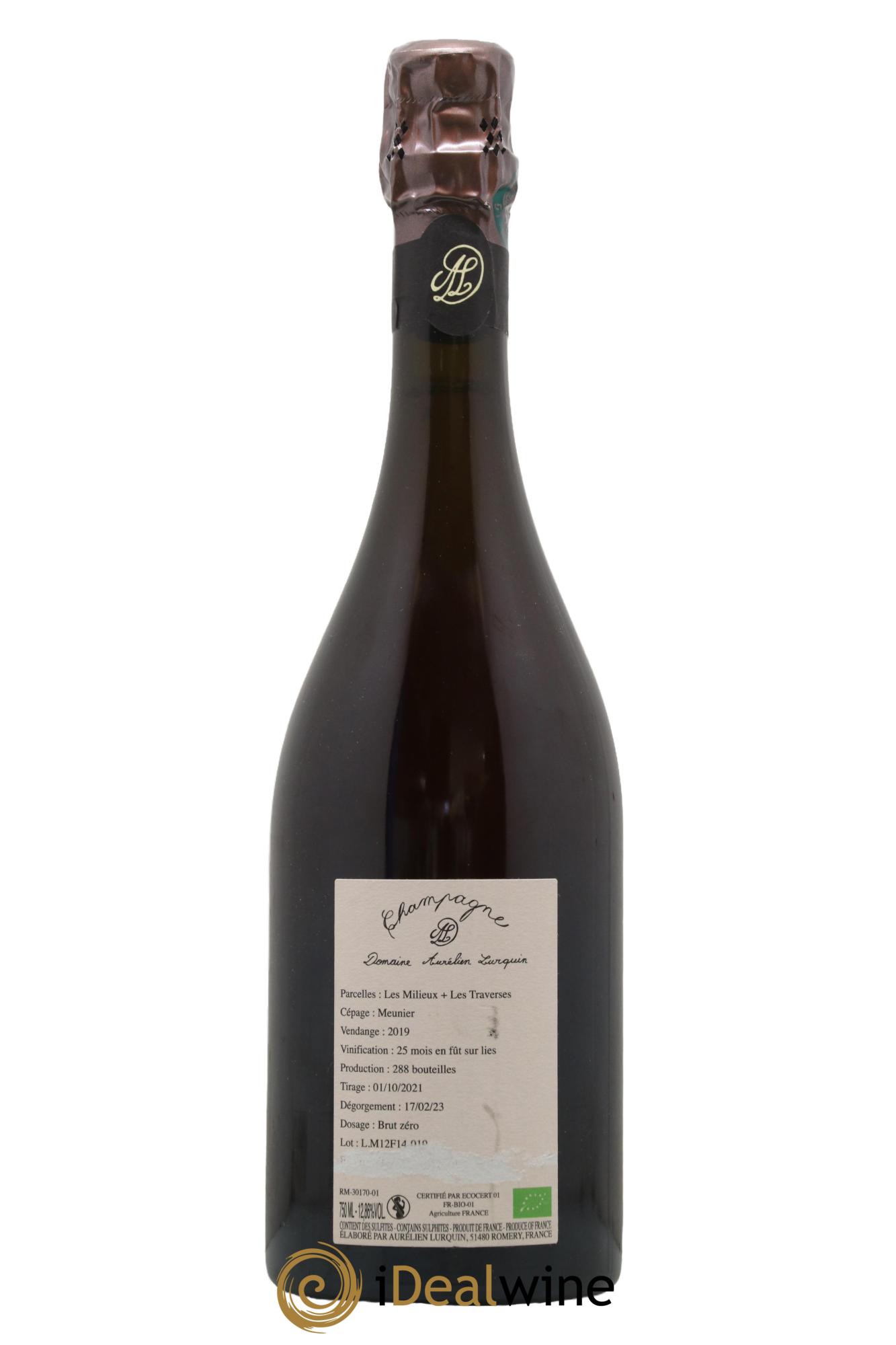 Champagne -- Saignee de Meunier Aurelien Lurquin 2019 - Posten von 1 Flasche - 1