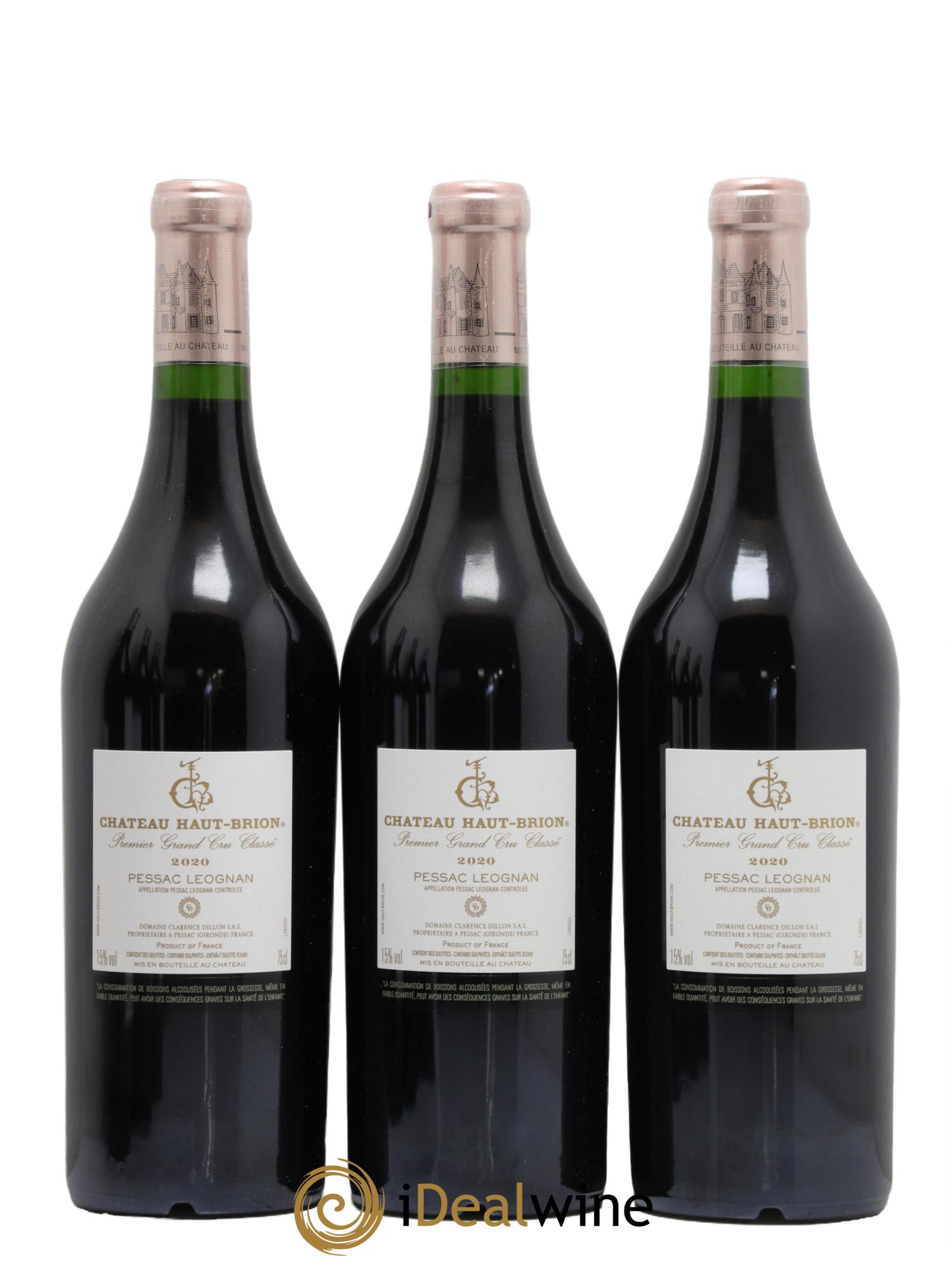 Château Haut Brion 1er Grand Cru Classé 2020 - Lot de 6 bouteilles - 2