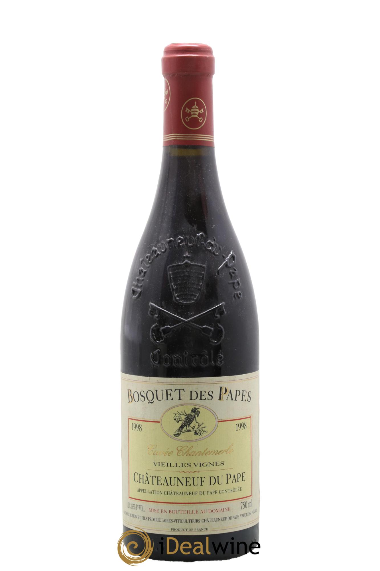 Châteauneuf-du-Pape Bosquet des Papes Chante Le Merle Vieilles Vignes Famille Boiron 1998 - Lotto di 1 bottiglia - 0