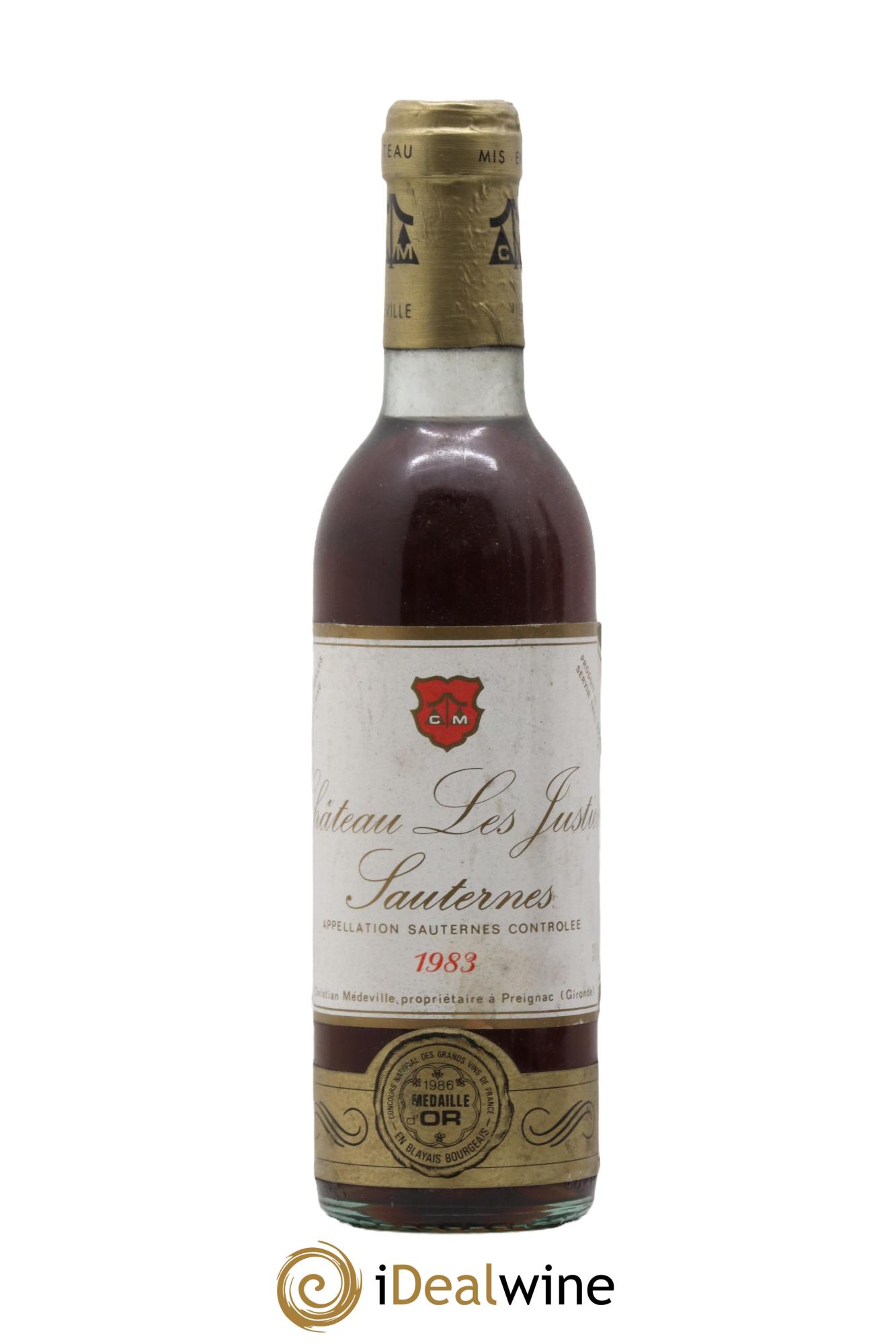 Château les Justices Cru Bourgeois 1983 - Posten von 1 Demi-Flasche - 0