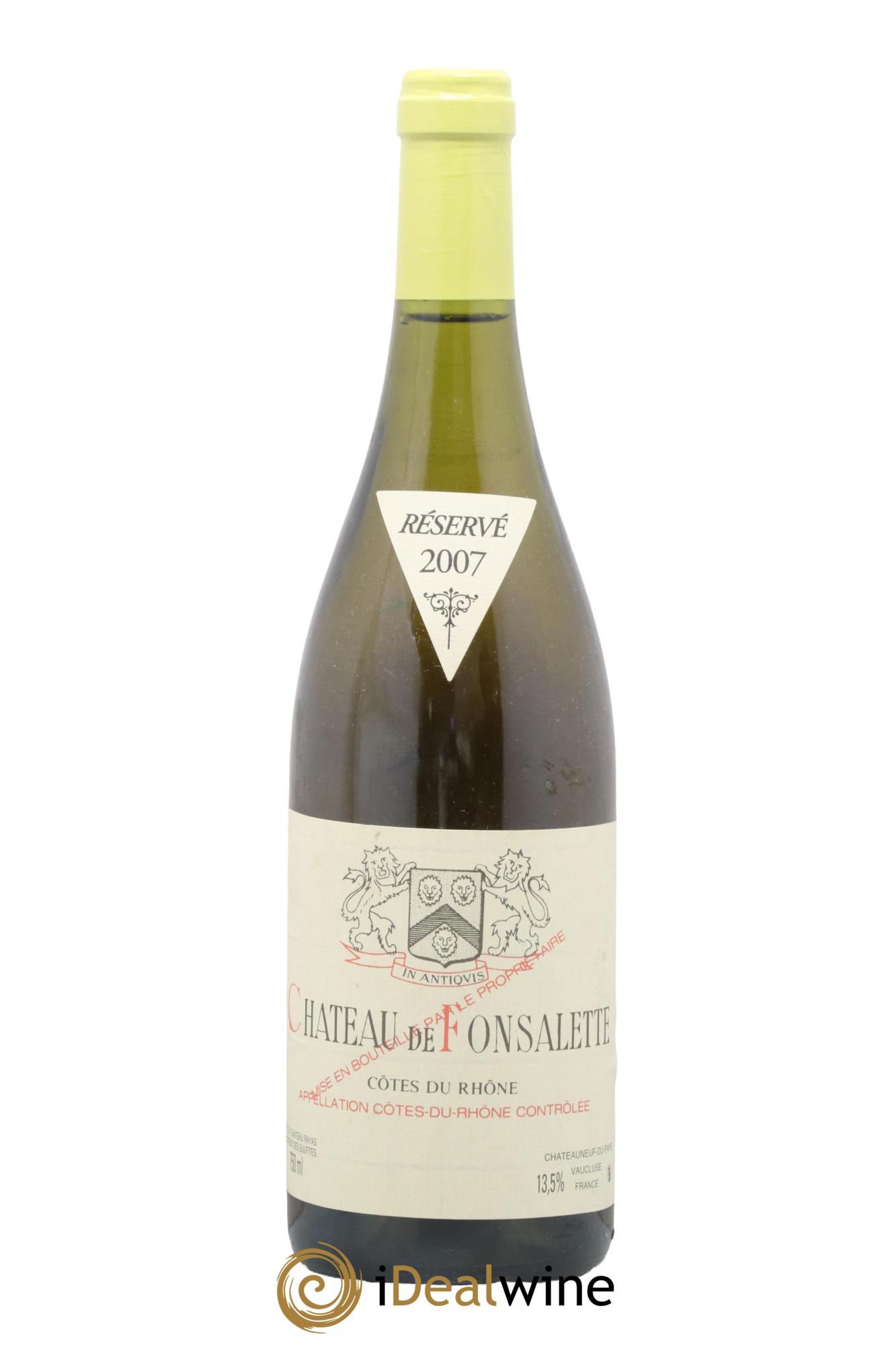 Côtes du Rhône Château de Fonsalette Emmanuel Reynaud 2007 - Lotto di 1 bottiglia - 0