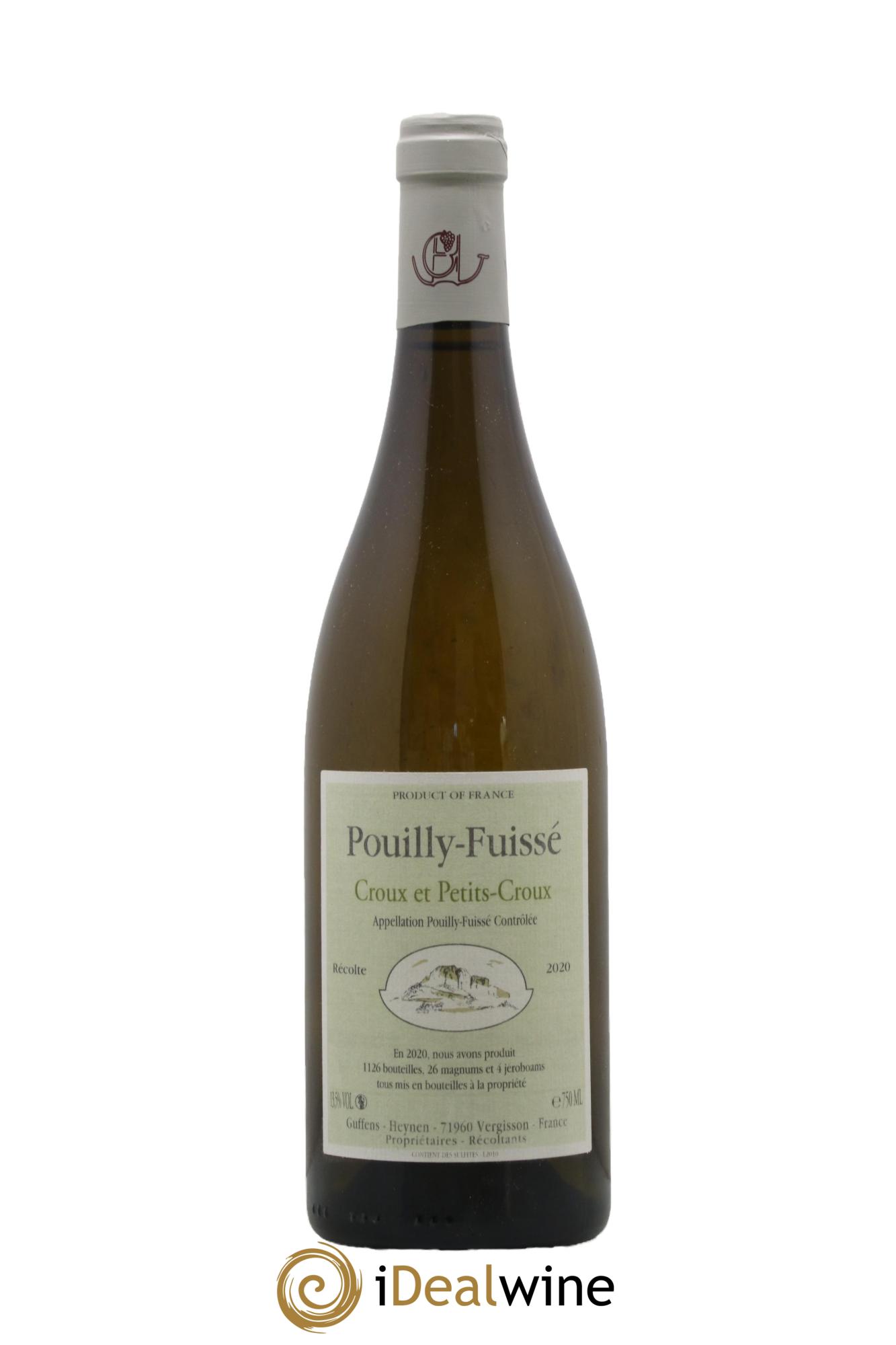 Pouilly Fuissé Croux et Petits croux Guffens-Heynen 2020 - Posten von 1 Flasche - 0