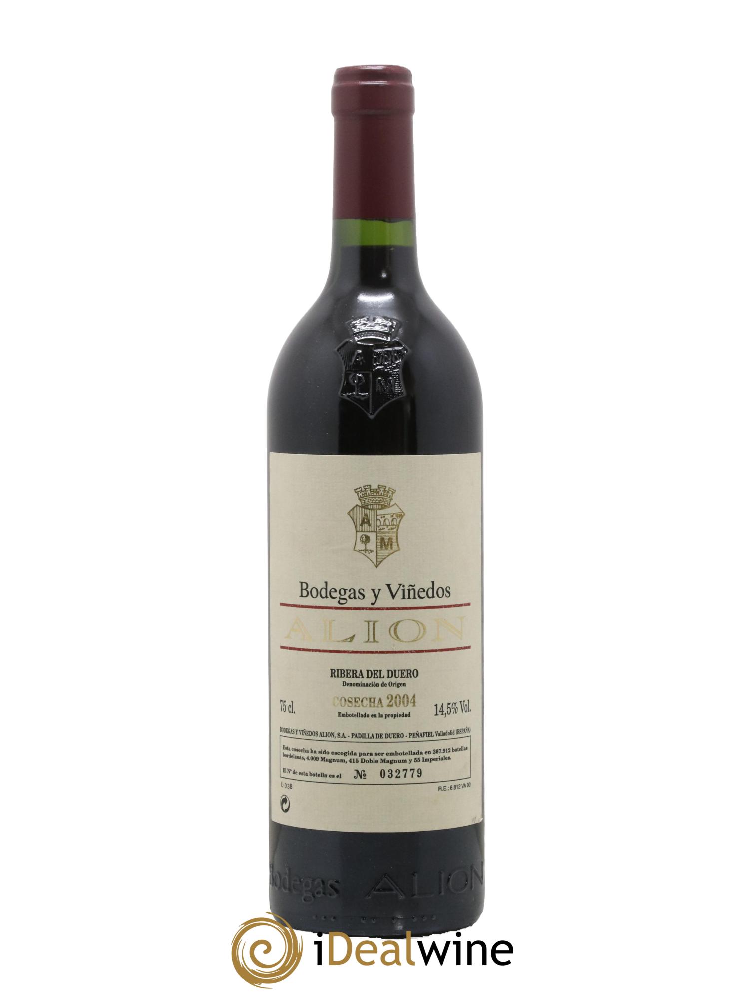 Ribera Del Duero DO Vega Sicilia Alion Famille Alvarez 2004 - Posten von 1 Flasche - 0