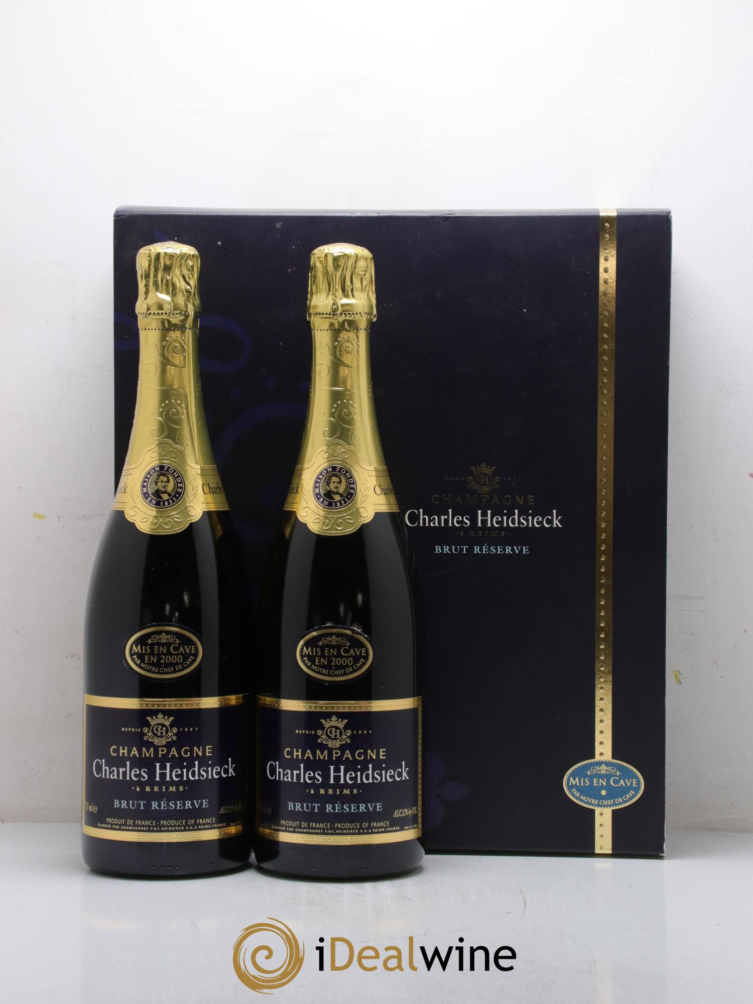 Champagne Brut Reserve Mise en Cave en 2000 Charles Heidsieck - Lot of 2 bottles - 1