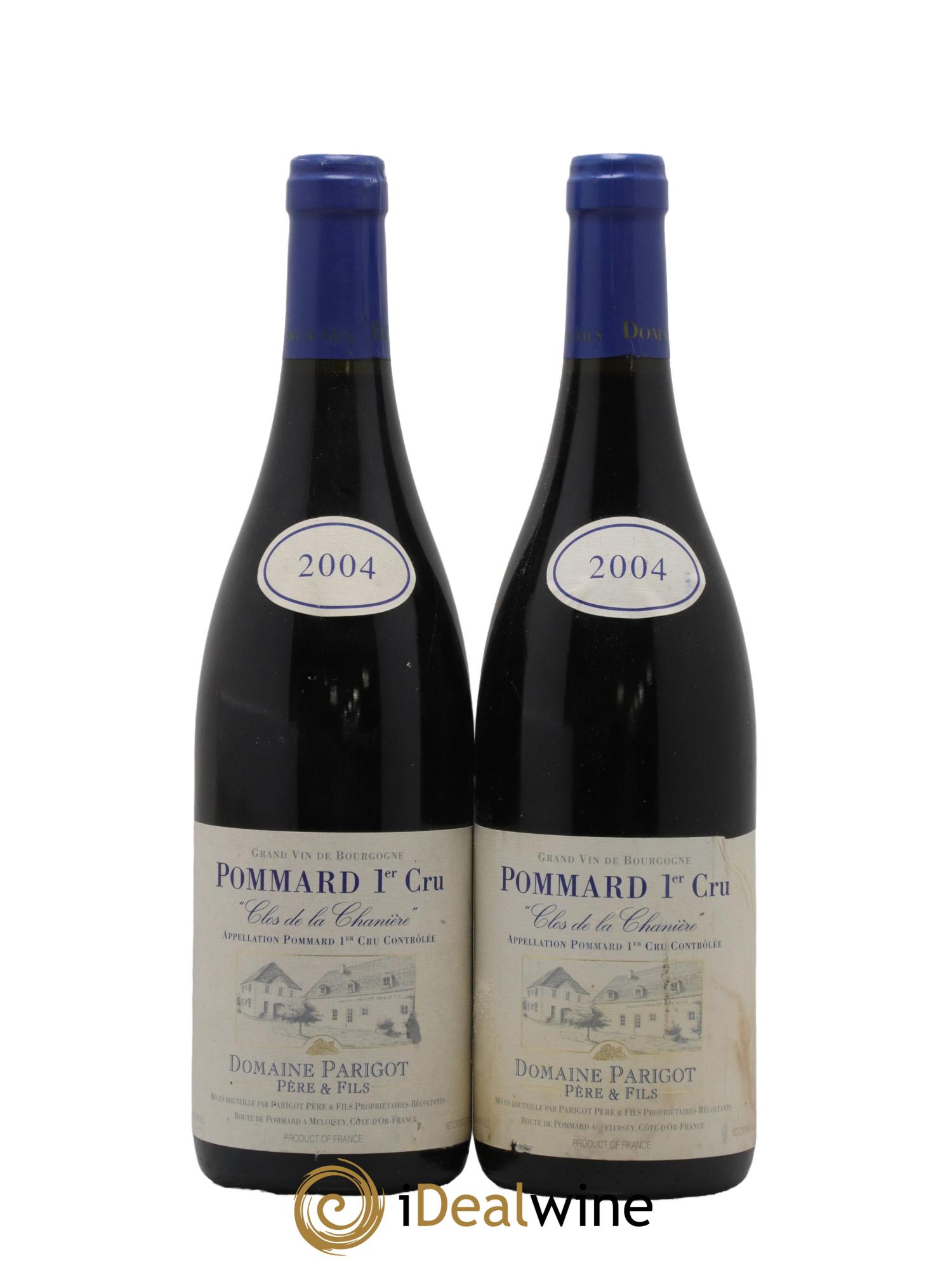 Pommard 1er Cru Clos de la Chanière Domaine Parigot 2004 - Lot of 2 bottles - 0