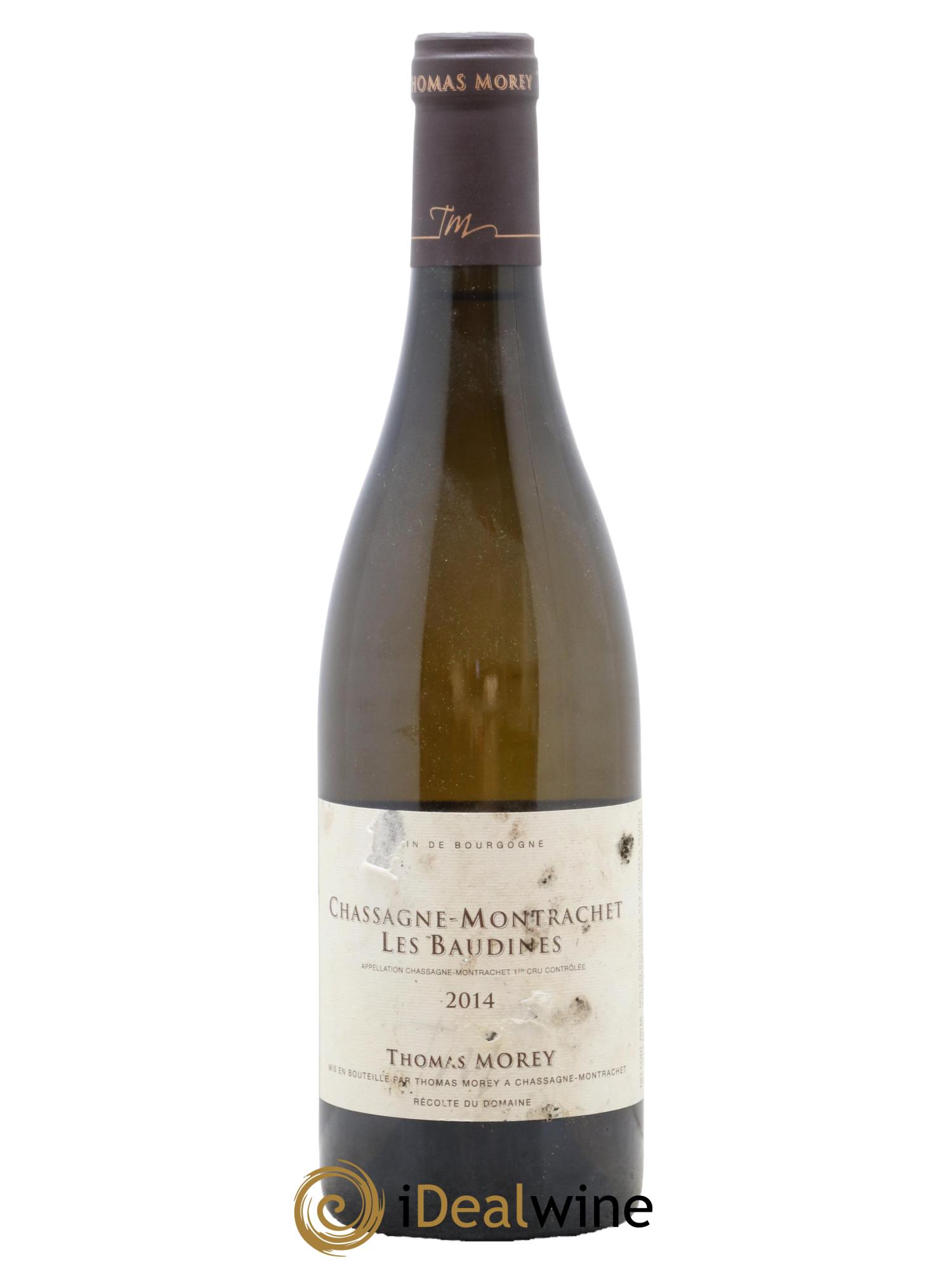 Chassagne-Montrachet 1er Cru Les Baudines Thomas Morey  2014 - Lot of 1 bottle - 0