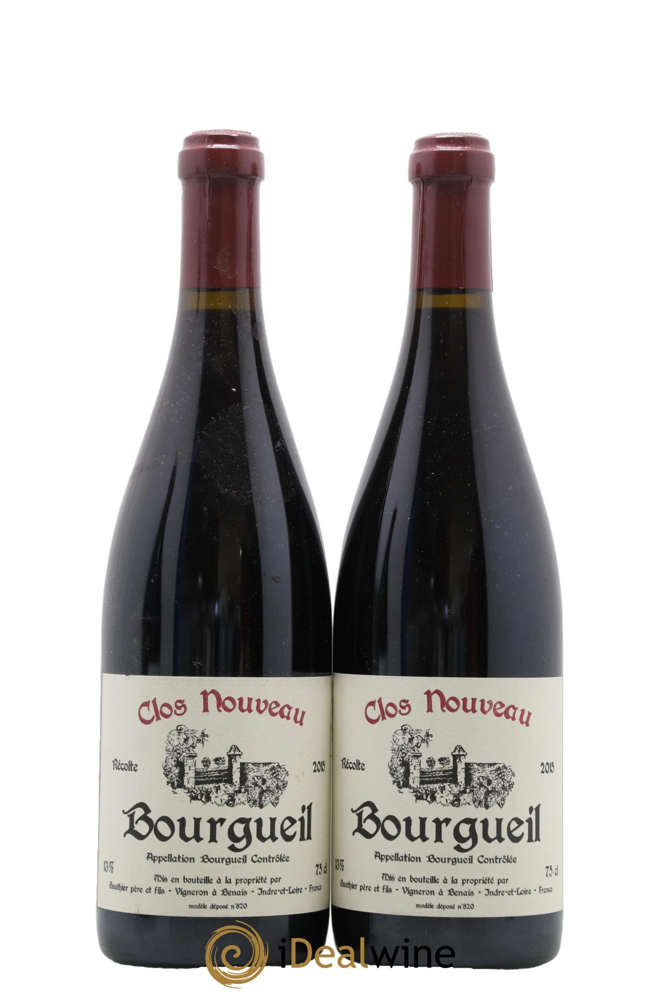 Bourgueil Clos Nouveau Domaine du Bel Air 2015 - Lot de 2 bouteilles - 0