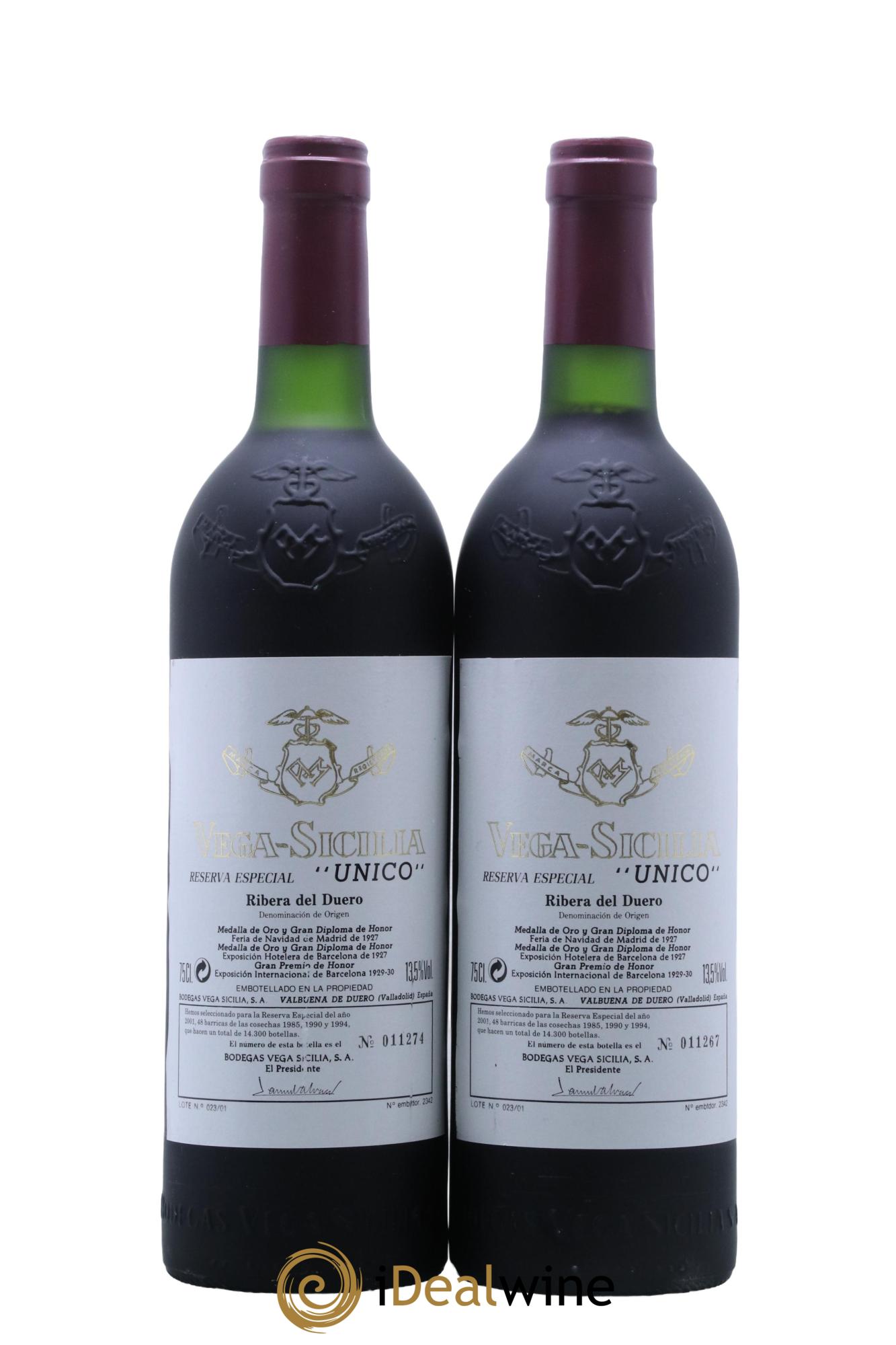 Ribera Del Duero Vega Sicilia Unico Reserva Especial Famille Alvarez  - Posten von 2 Flaschen - 0