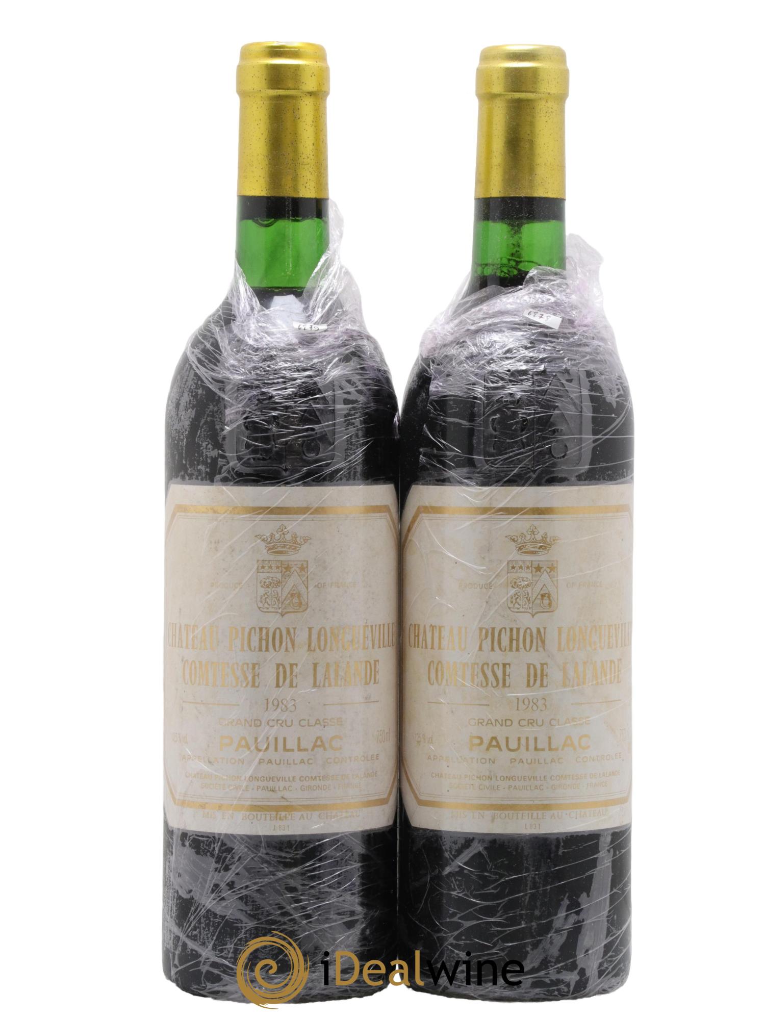 Château Pichon Longueville Comtesse de Lalande 2ème Grand Cru Classé 1983 - Lot of 2 bottles - 0