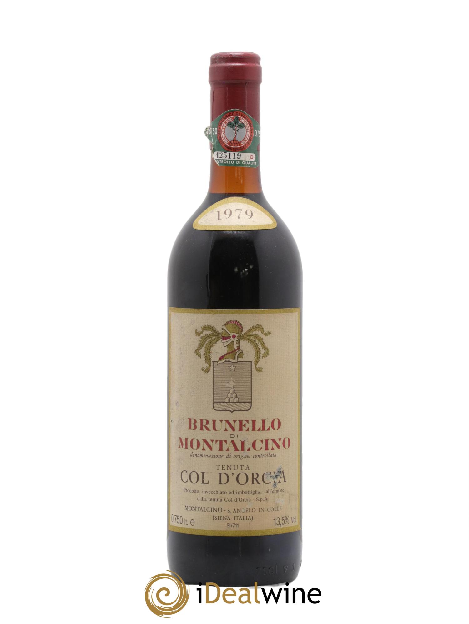 Brunello di Montalcino DOCG Tenuta Col d'Orcia 1979 - Lotto di 1 bottiglia - 0