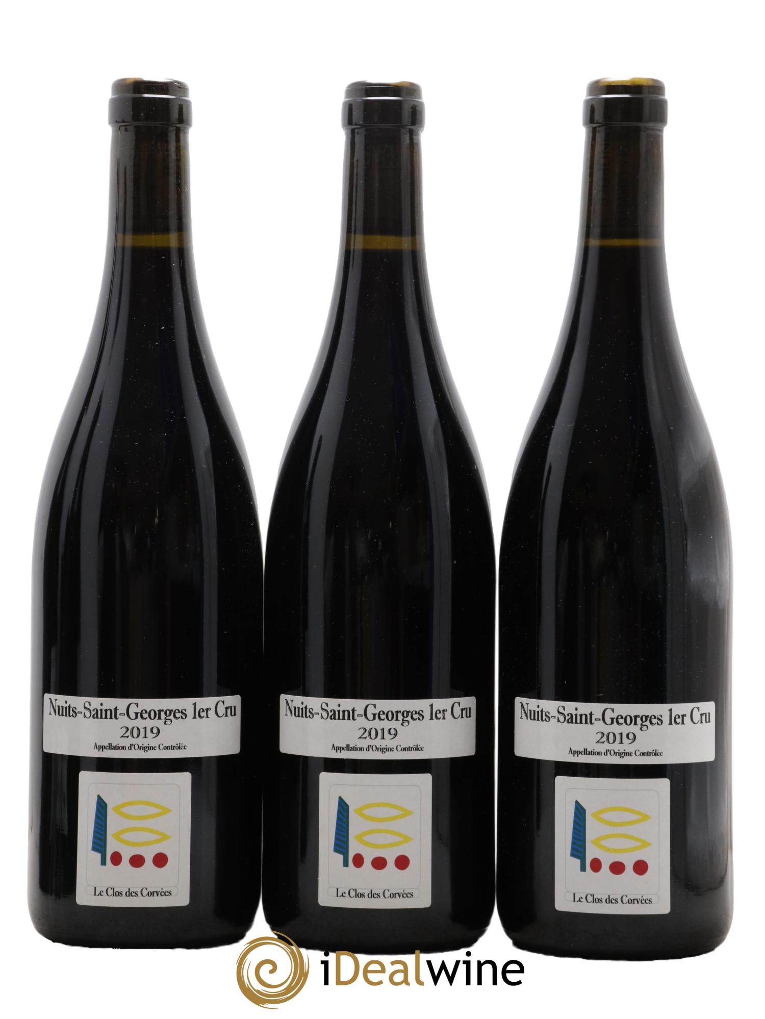 Nuits Saint-Georges 1er Cru Le Clos des Corvées Prieuré Roch  2019 - Lot of 3 bottles - 0