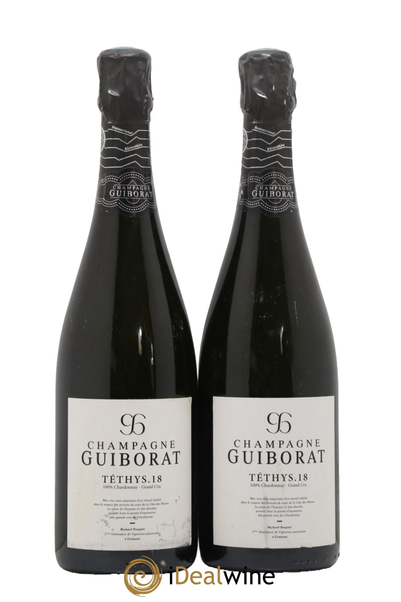 Champagne Grand Cru Extra Brut Tethys 18 Guiborat - Lot of 2 bottles - 0