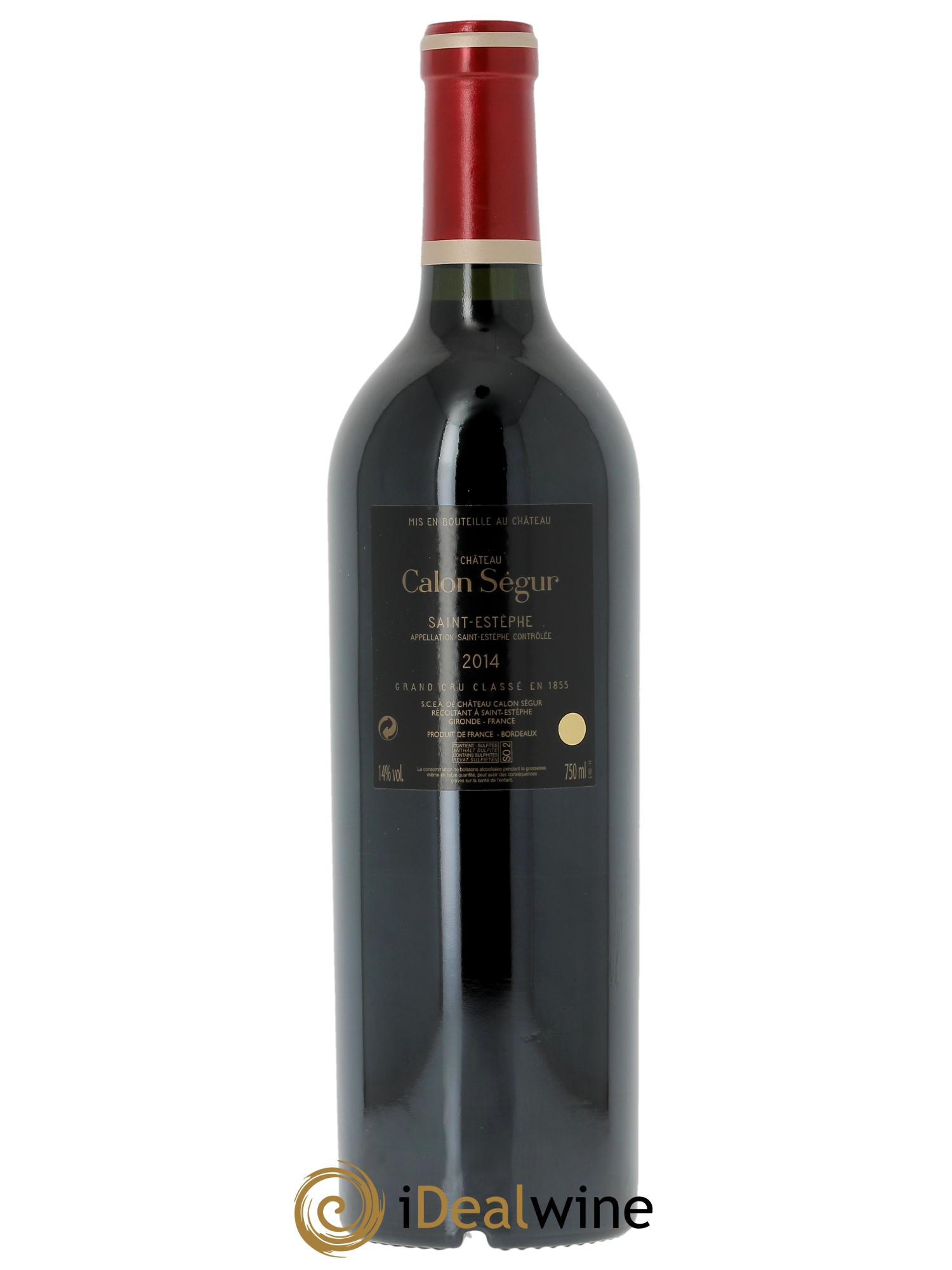 Château Calon Ségur 3ème Grand Cru Classé (CBO a partir de 6 bts) 2014 - Lot de 1 bouteille - 1