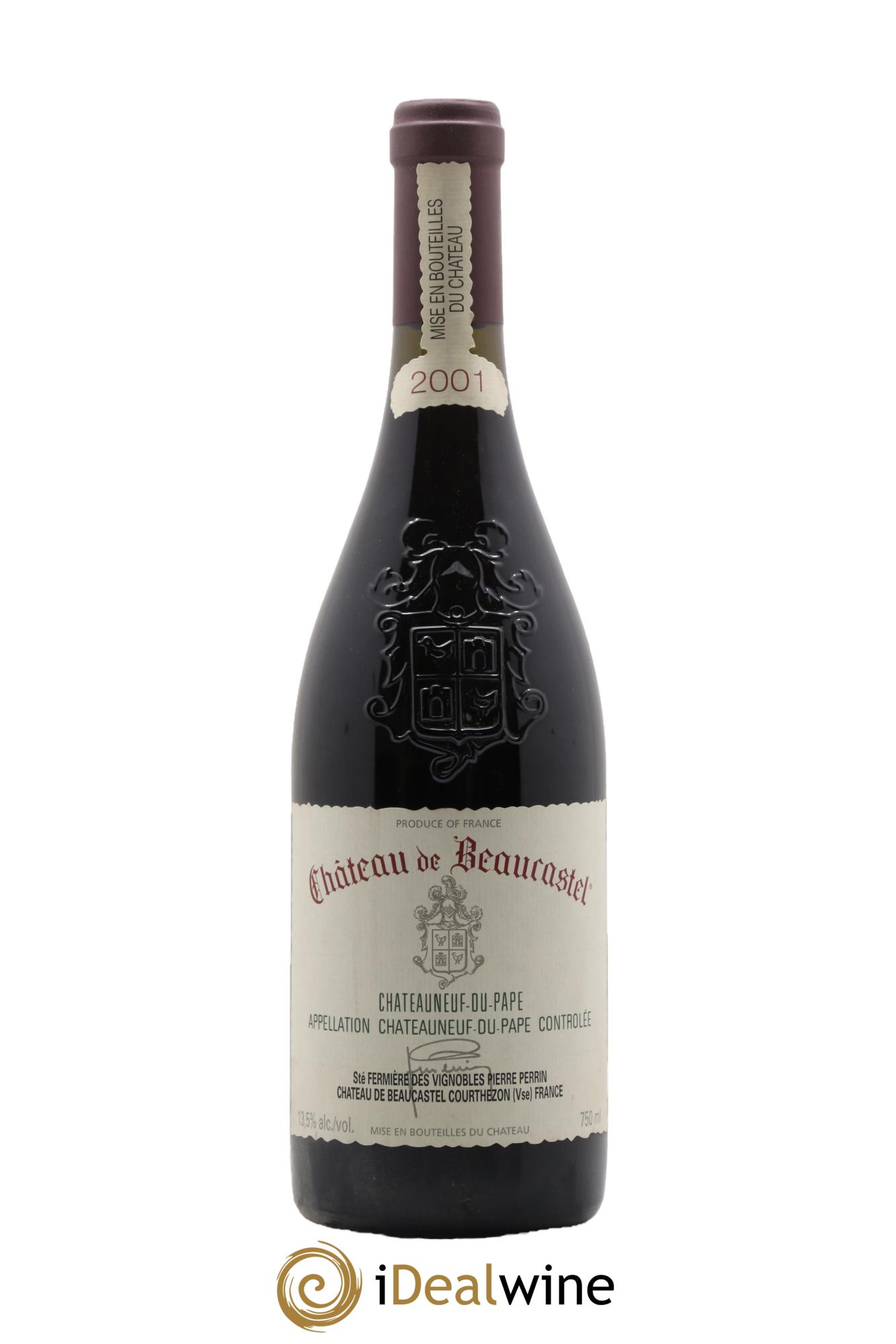 Châteauneuf-du-Pape Château de Beaucastel Famille Perrin 2001 - Lot of 1 bottle - 0