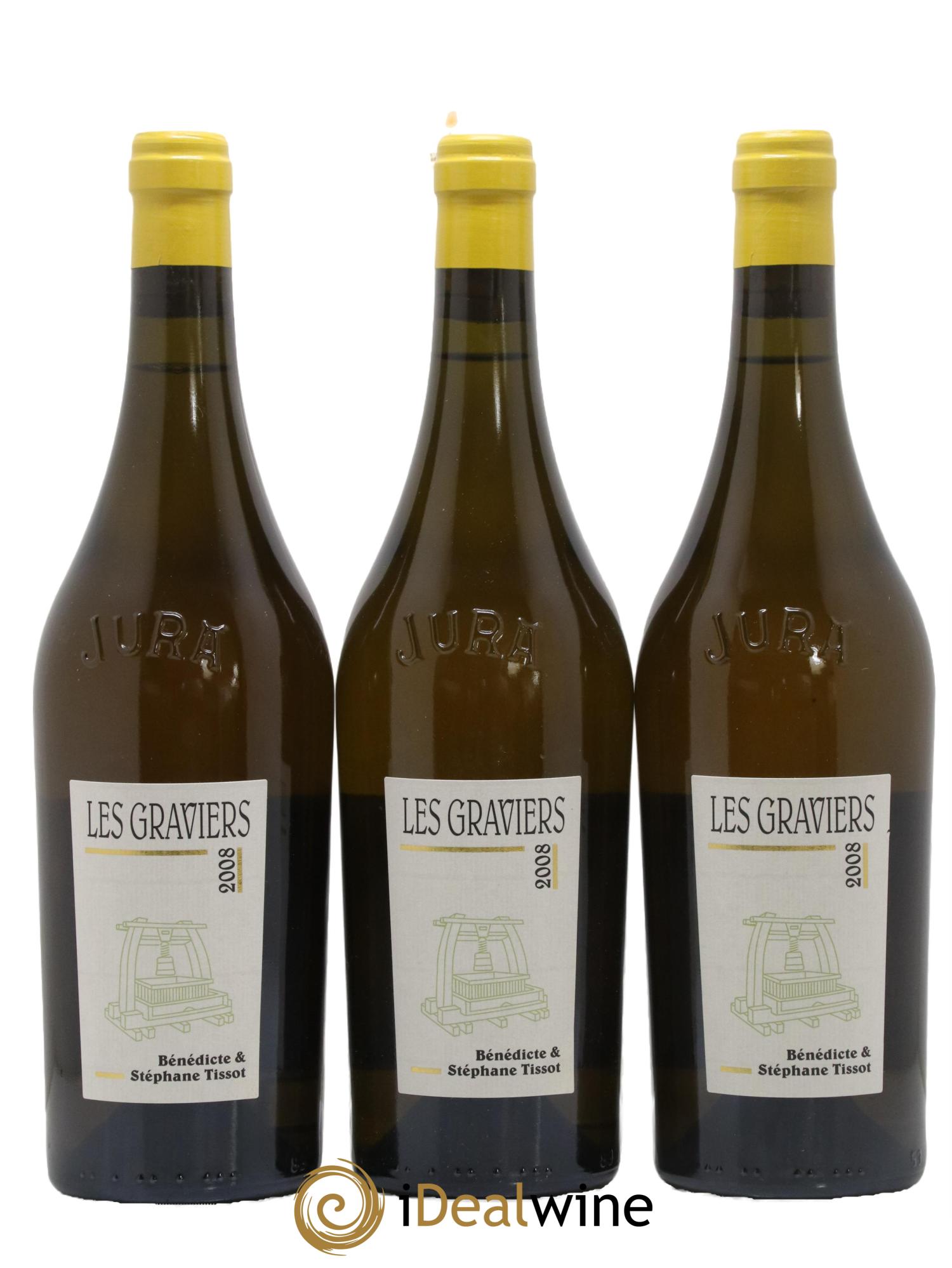 Arbois Chardonnay Les Graviers Bénédicte et Stéphane Tissot 2008 - Lot de 3 bouteilles - 0