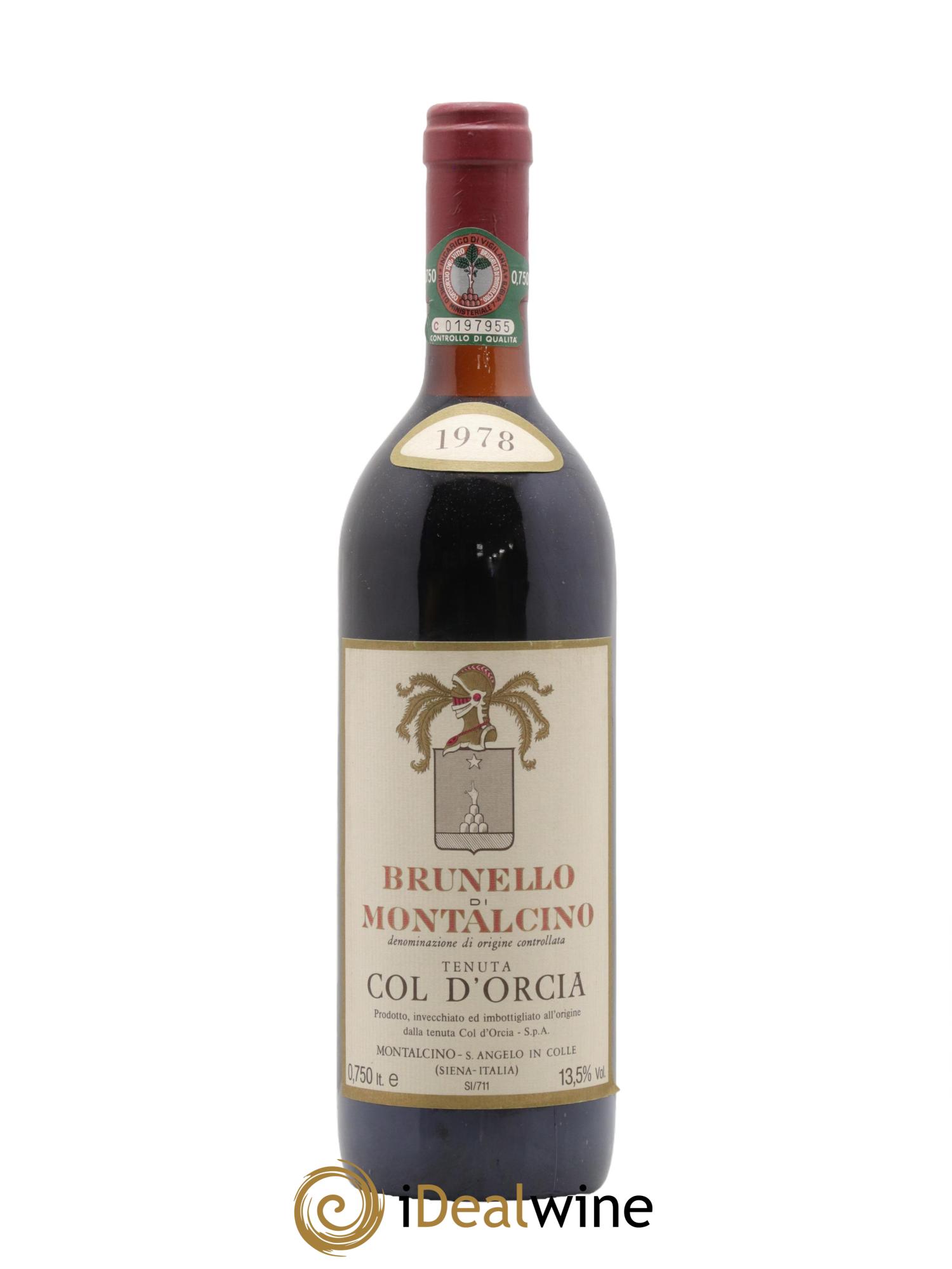 Brunello di Montalcino DOCG Tenuta Col d'Orcia 1978 - Lotto di 1 bottiglia - 0