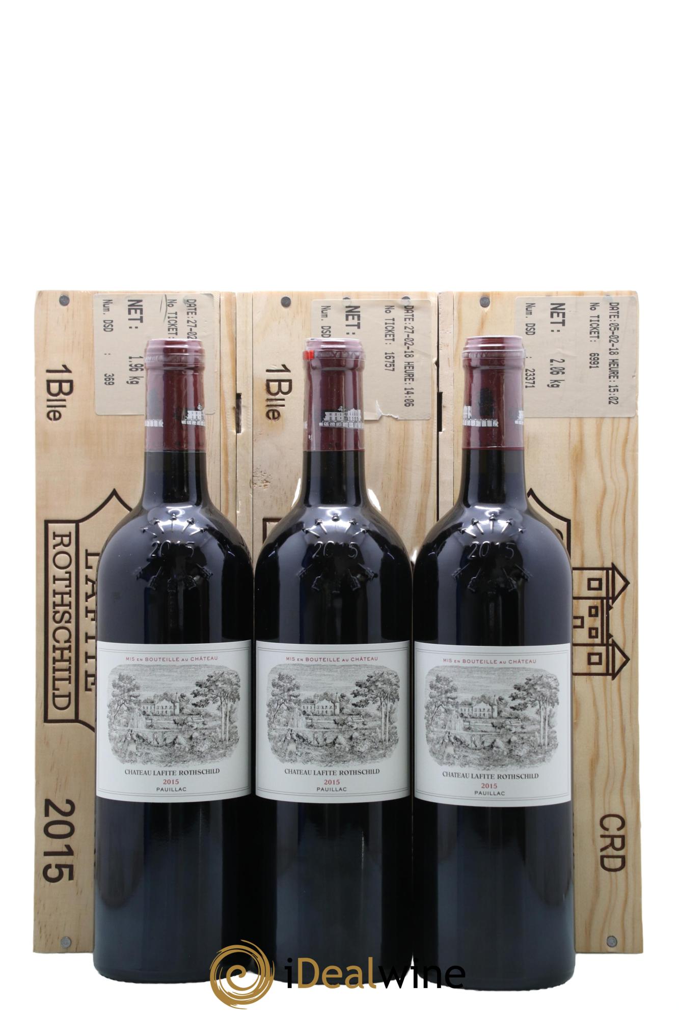 Château Lafite Rothschild 1er Grand Cru Classé 2015 - Posten von 3 Flaschen - 0