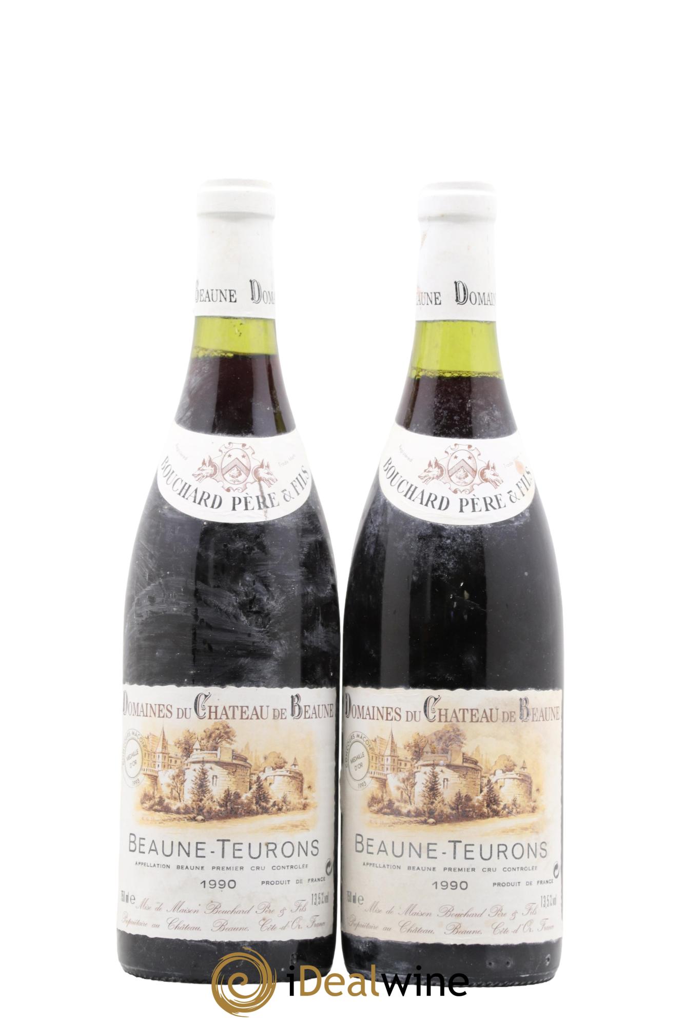 Beaune 1er Cru Teurons Bouchard Père & Fils 1990 - Lotto di 2 bottiglie - 0