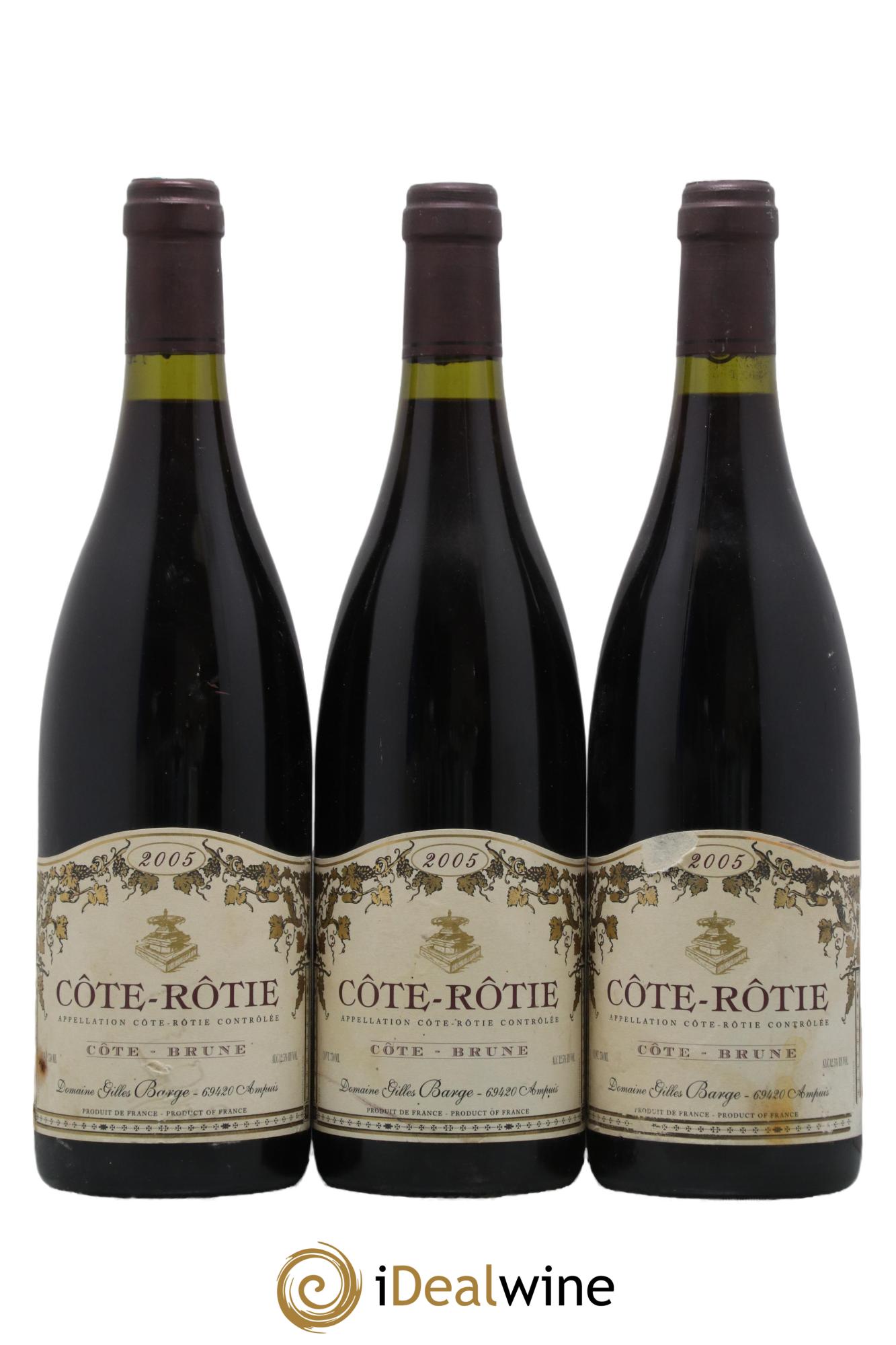 Côte-Rôtie Côte-Brune Barge (Domaine) 2005 - Posten von 3 Flaschen - 0