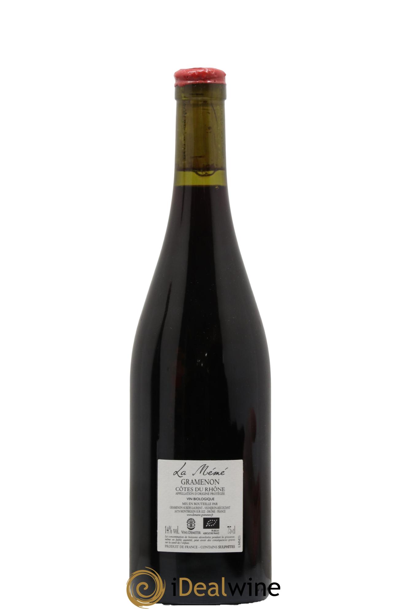 Côtes du Rhône La Mémé Ceps Centenaires Gramenon (Domaine) 2021 - Lot de 1 bouteille - 1