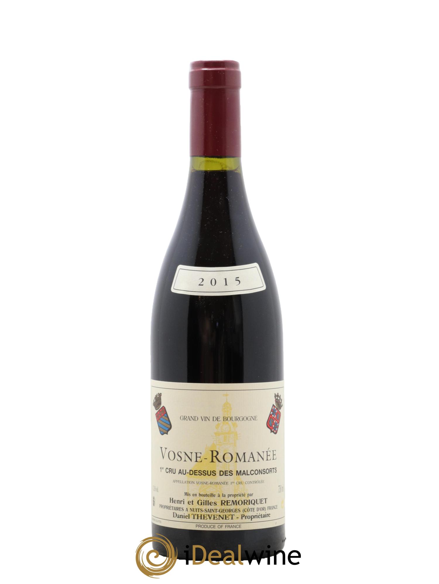 Vosne-Romanée 1er Cru Au Dessus des Malconsorts Gilles Remoriquet 2015 - Posten von 1 Flasche - 0