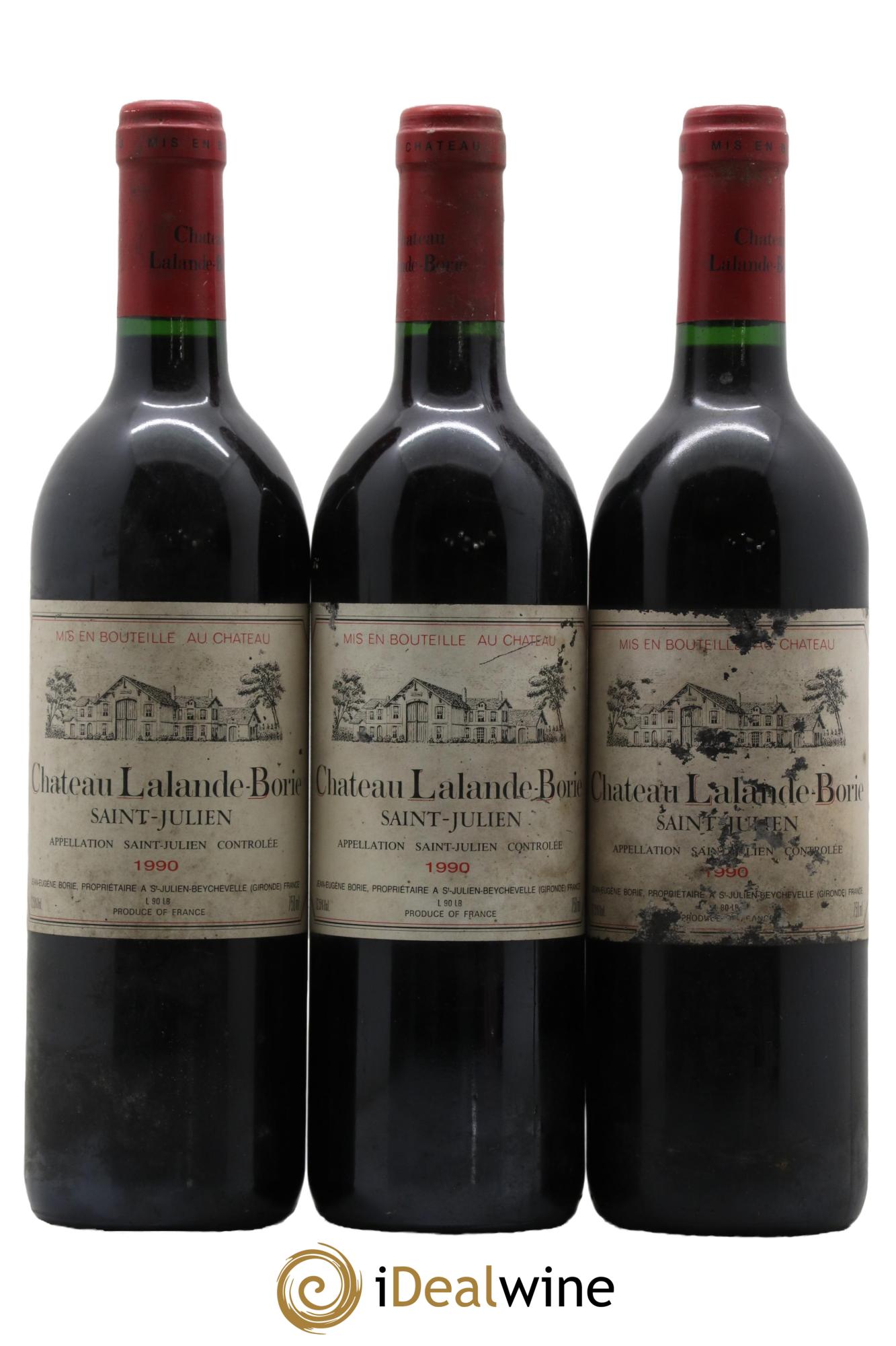 Château Lalande Borie 1990 - Posten von 3 Flaschen - 0