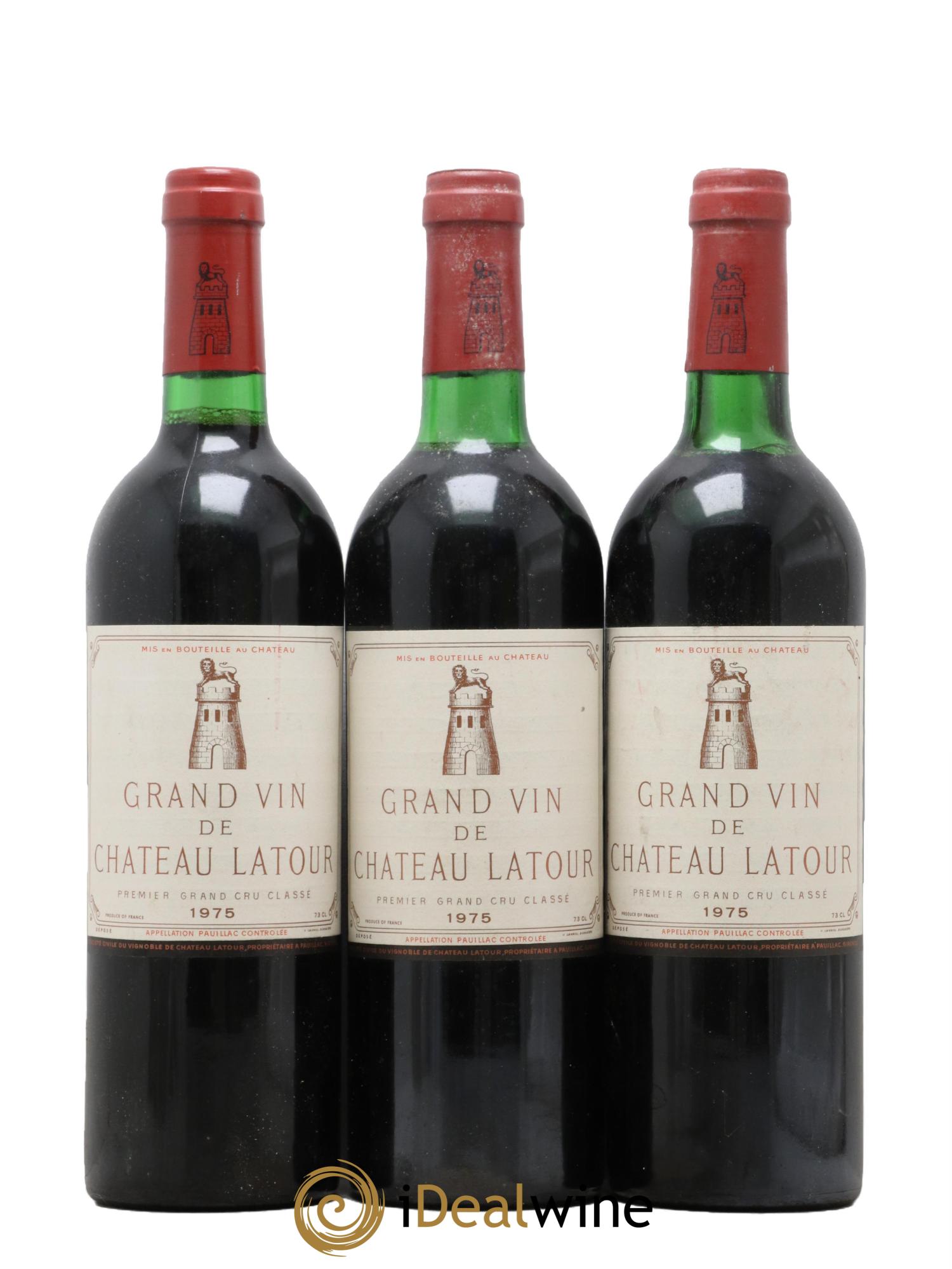 Château Latour 1er Grand Cru Classé 1975 - Posten von 3 Flaschen - 0