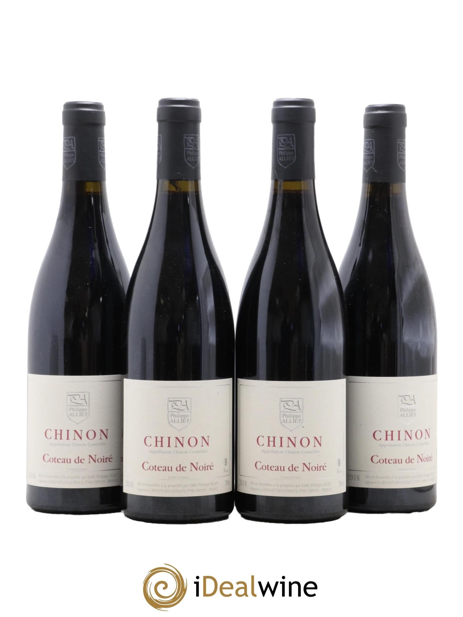 Chinon Coteau de Noiré Philippe Alliet 2018 - Lotto di 4 bottiglie - 0