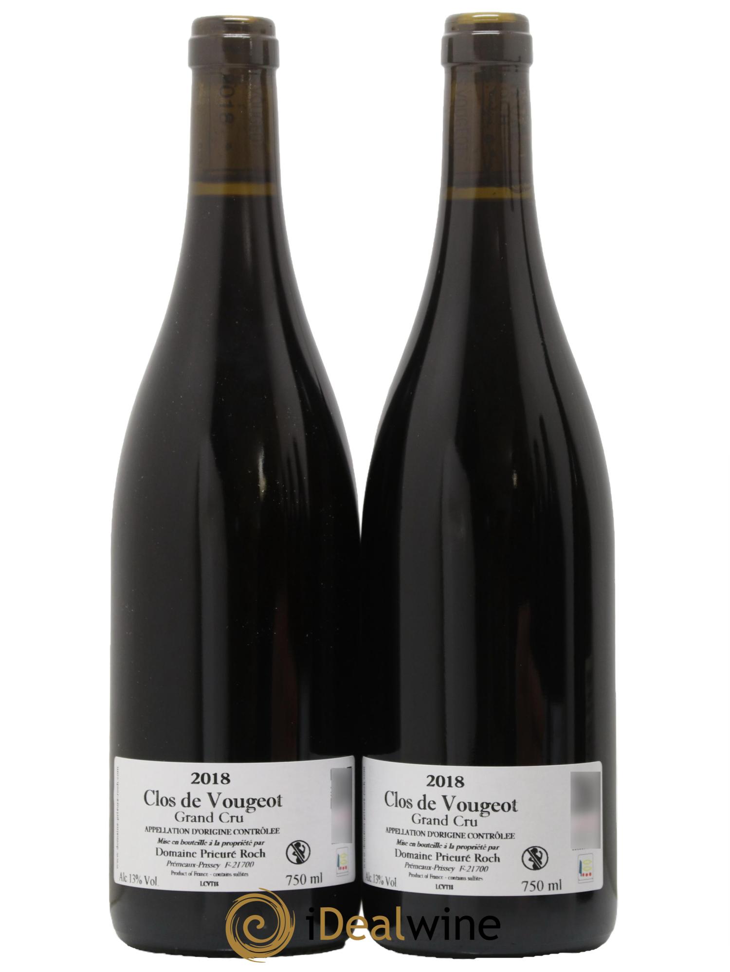 Clos de Vougeot Grand Cru Prieuré Roch 2018 - Lotto di 2 bottiglie - 1