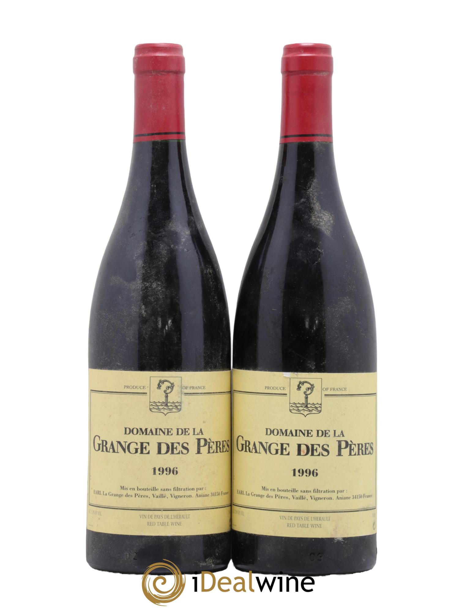 IGP Pays d'Hérault Grange des Pères Laurent Vaillé 1996 - Lot de 2 bouteilles - 0