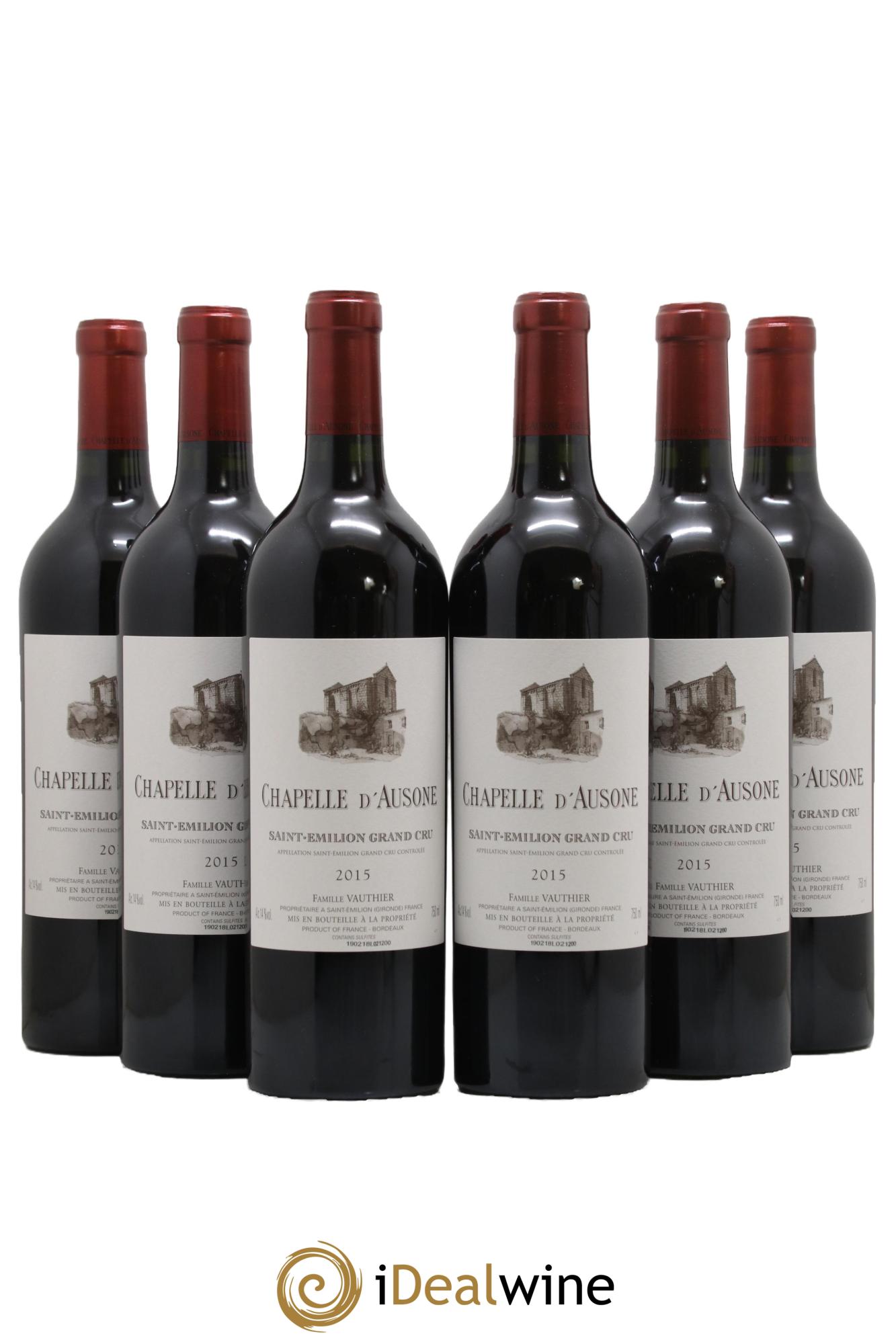 Chapelle d'Ausone Second Vin 2015 - Lot of 6 bottles - 0