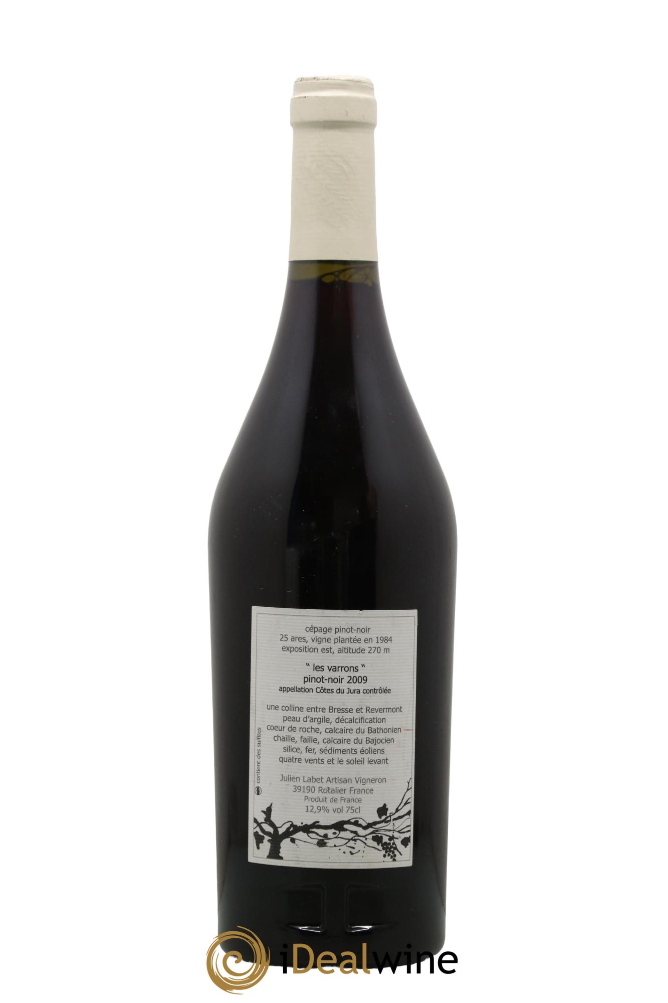 Côtes du Jura Pinot Noir Les Varrons Labet (Domaine) 2009 - Lot de 1 bouteille - 1