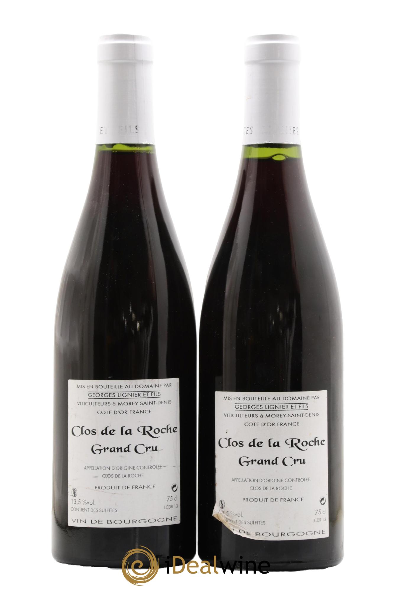 Clos de la Roche Grand Cru Georges Lignier 2013 - Lotto di 2 bottiglie - 1